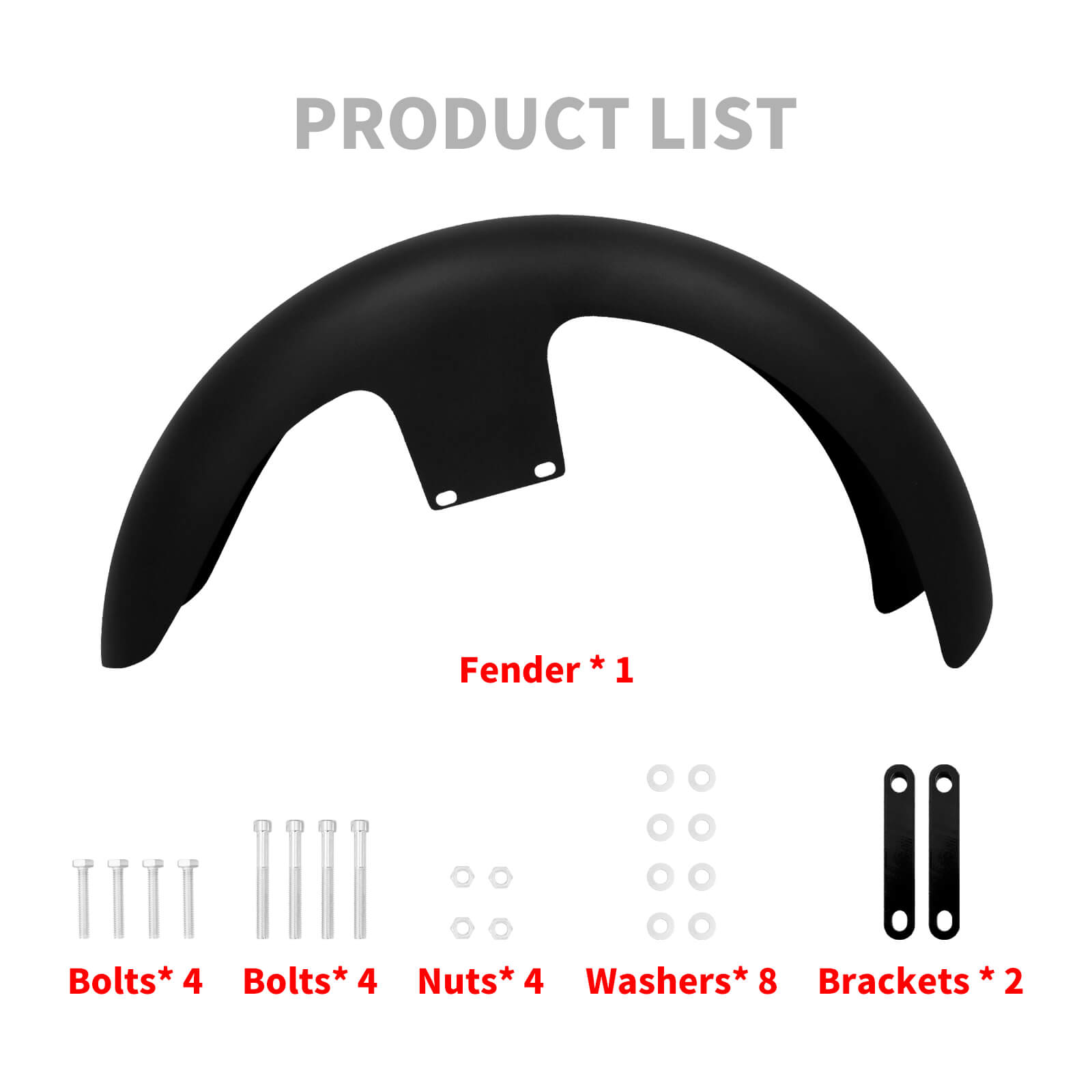21" Motorcycle Front Fender For 120 / R21 Tire for Harley Bagger Touring | Mactions