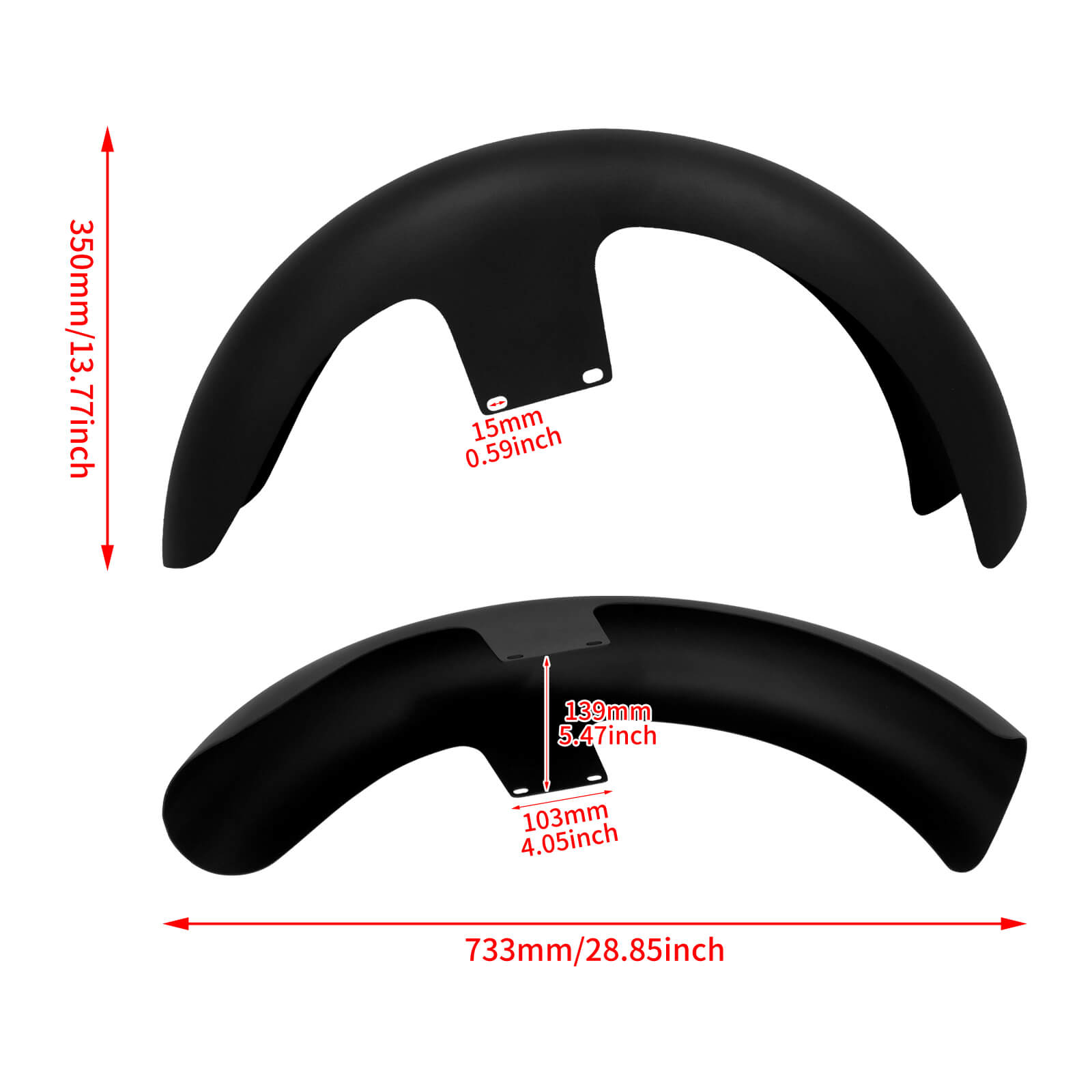 21" Motorcycle Front Fender For 120 / R21 Tire for Harley Bagger Touring | Mactions