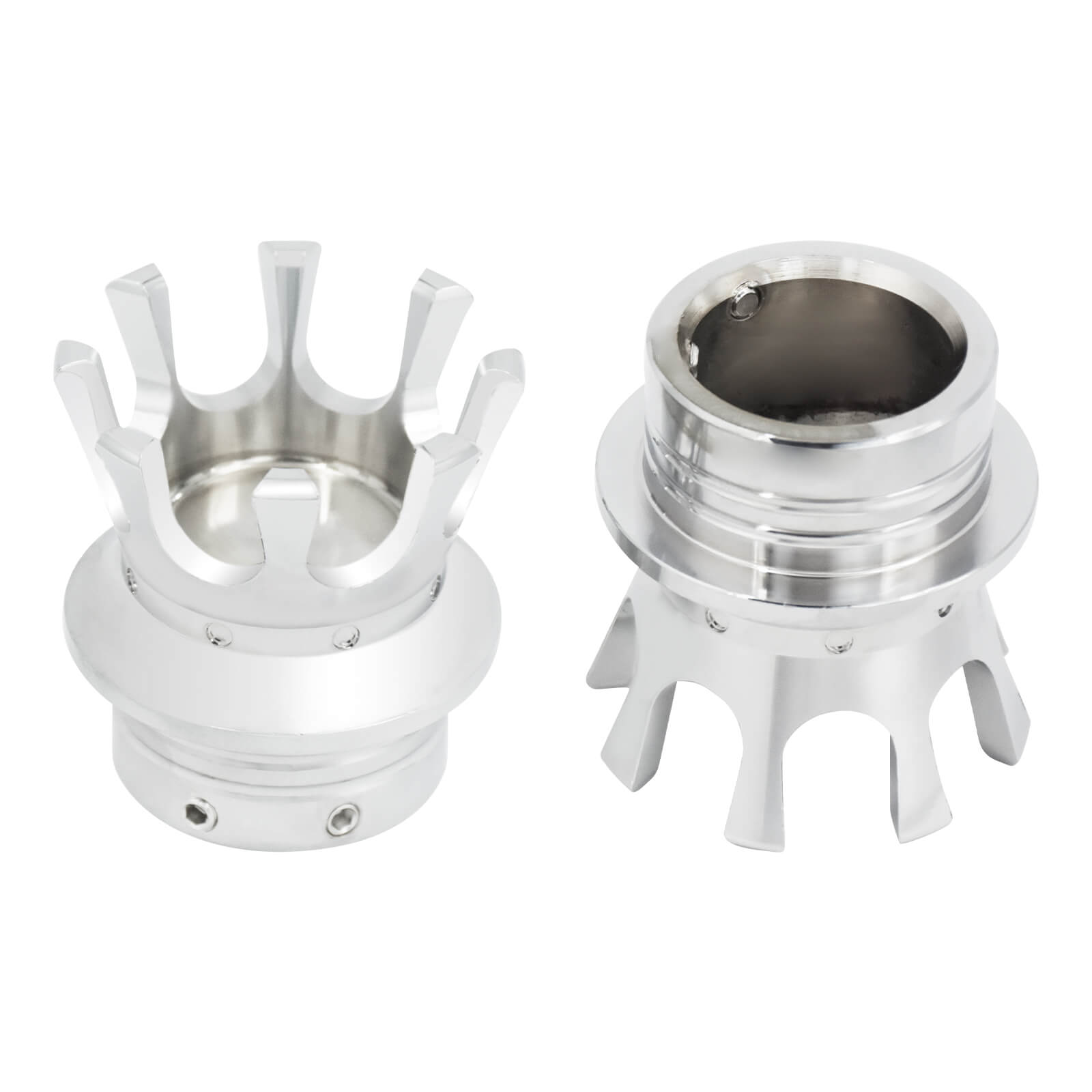 CR0292-mactions-Crown-Front-Axle-Nut-Covers-for-harley-sportster
