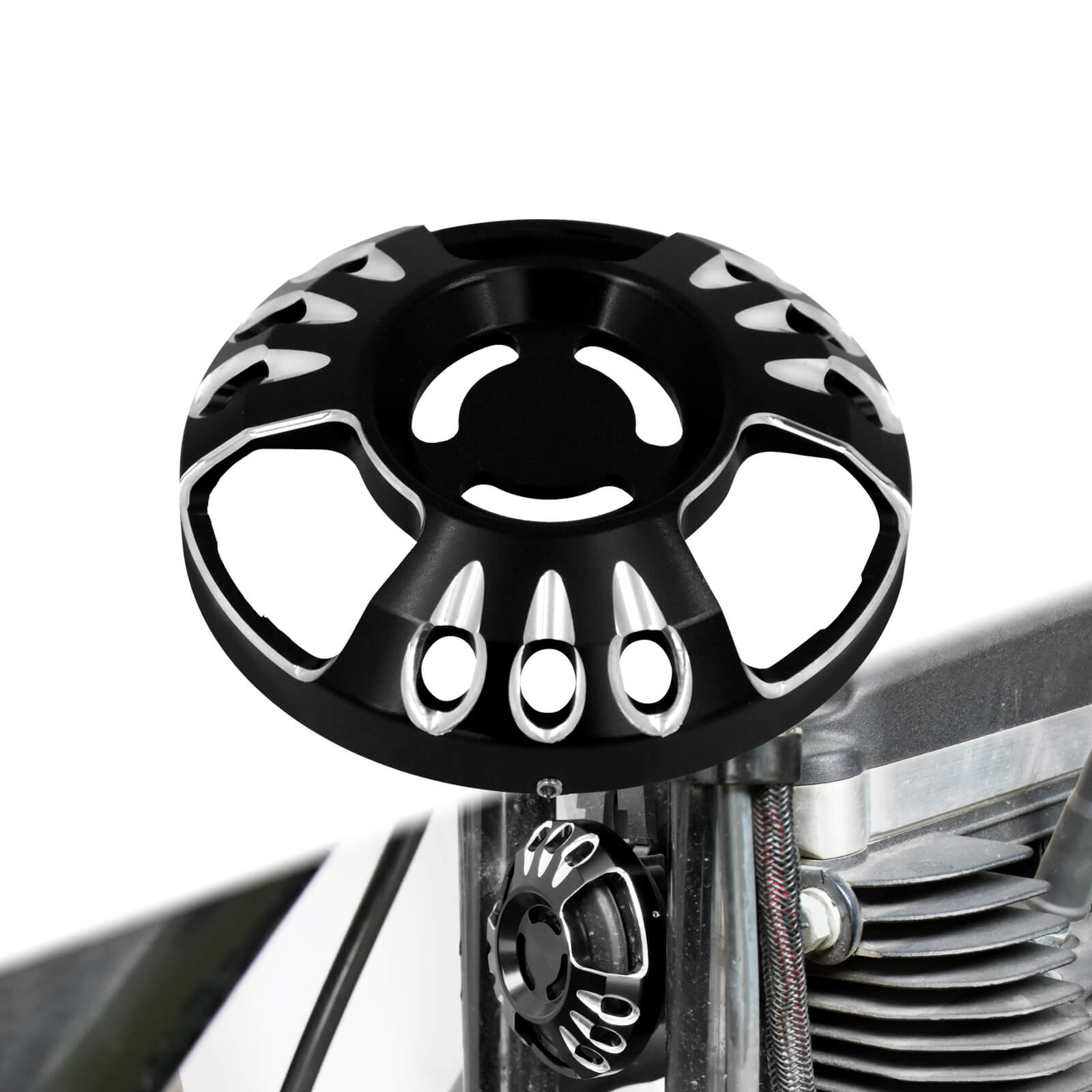 CNC Cut Front Horn Cover Speaker Cap Fit Harley Sportster XL 1200 1996-2022 | Mactions
