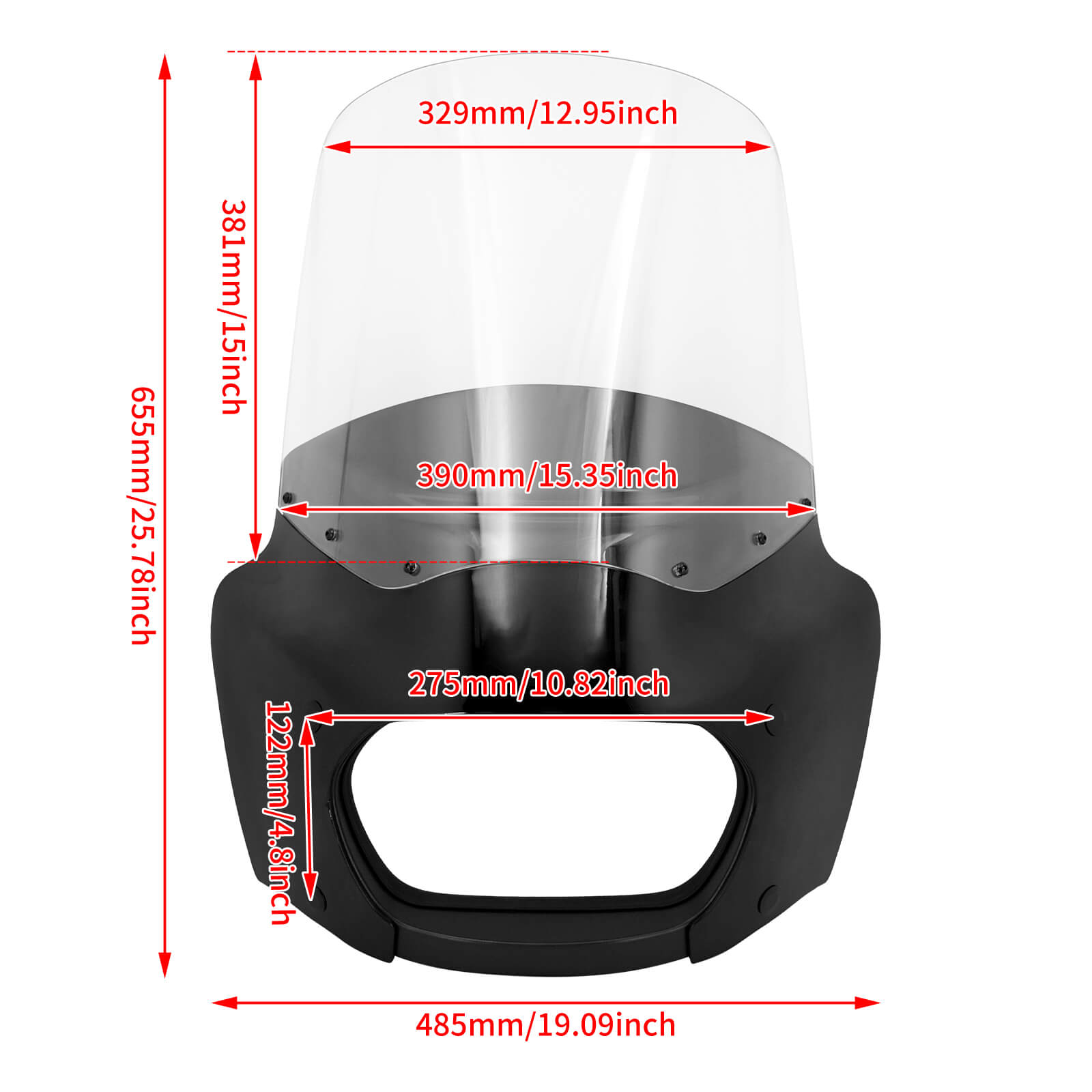 CR029803 mactions Motorcycle Headlight Fairing For Harley softail size