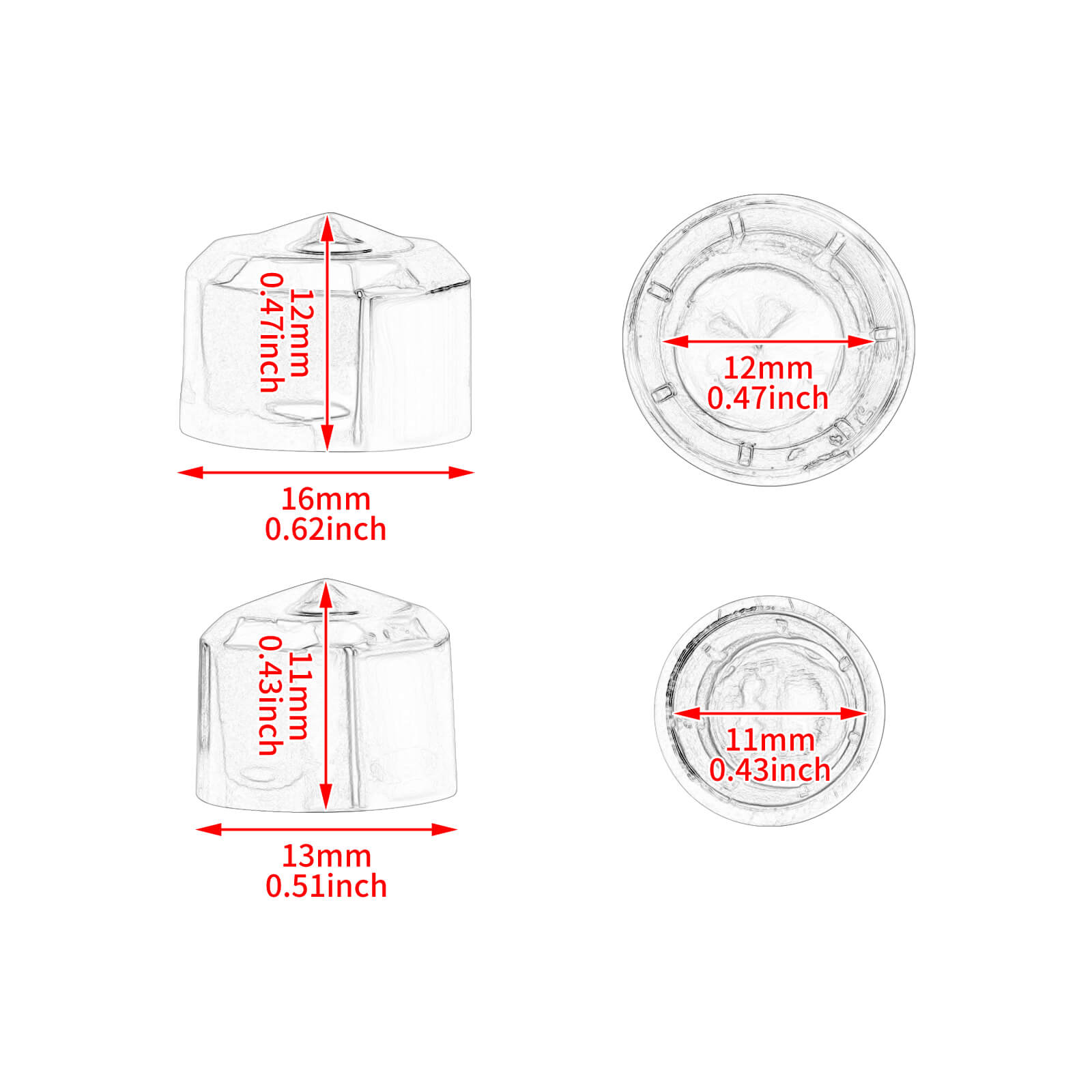 72X ABS Engine Bolt Caps Covers Set Fit For Touring Glide Softail 1999-2016 | Mactions