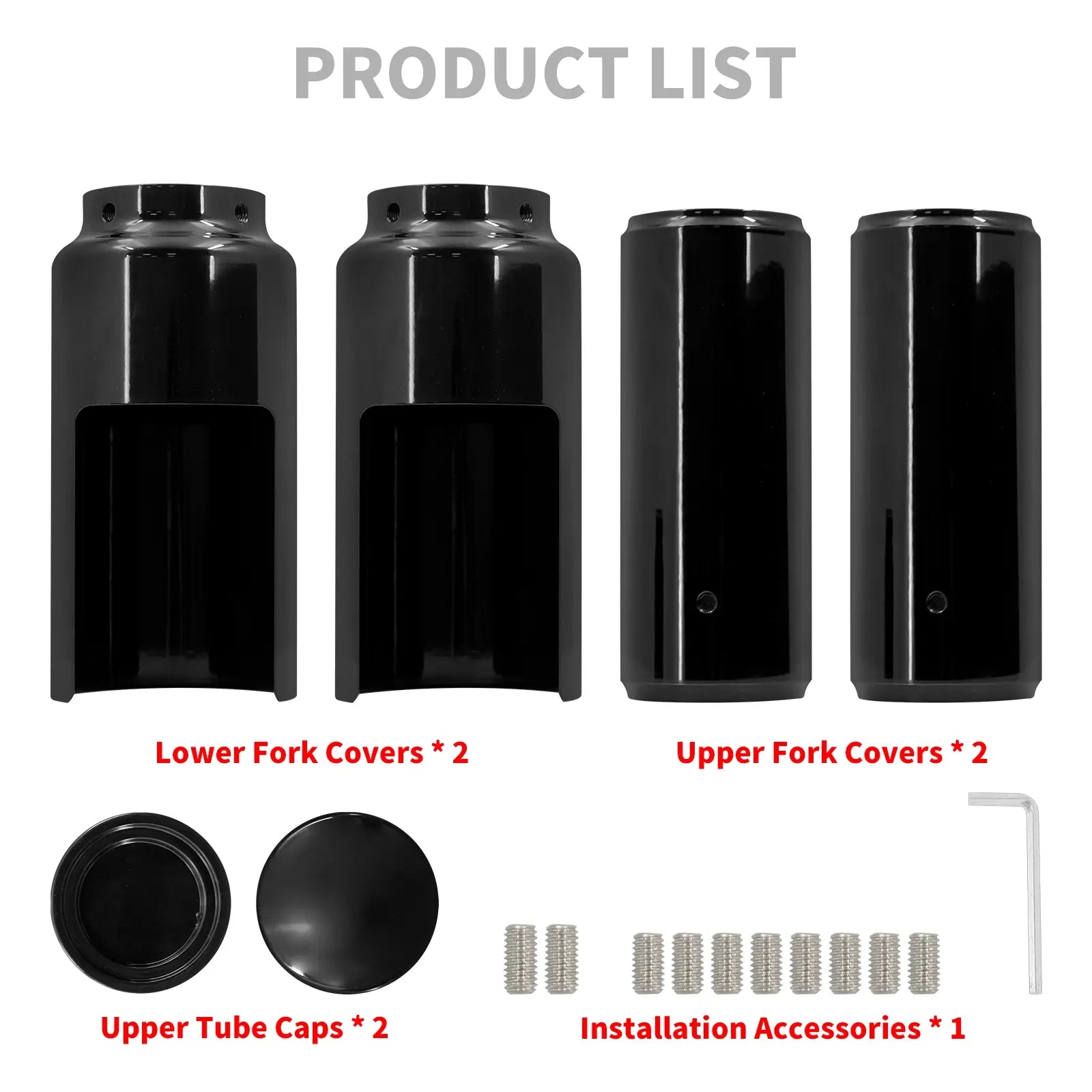 CR031801 mactions Black Front Fork Shock Absorber Cover for harley - product list