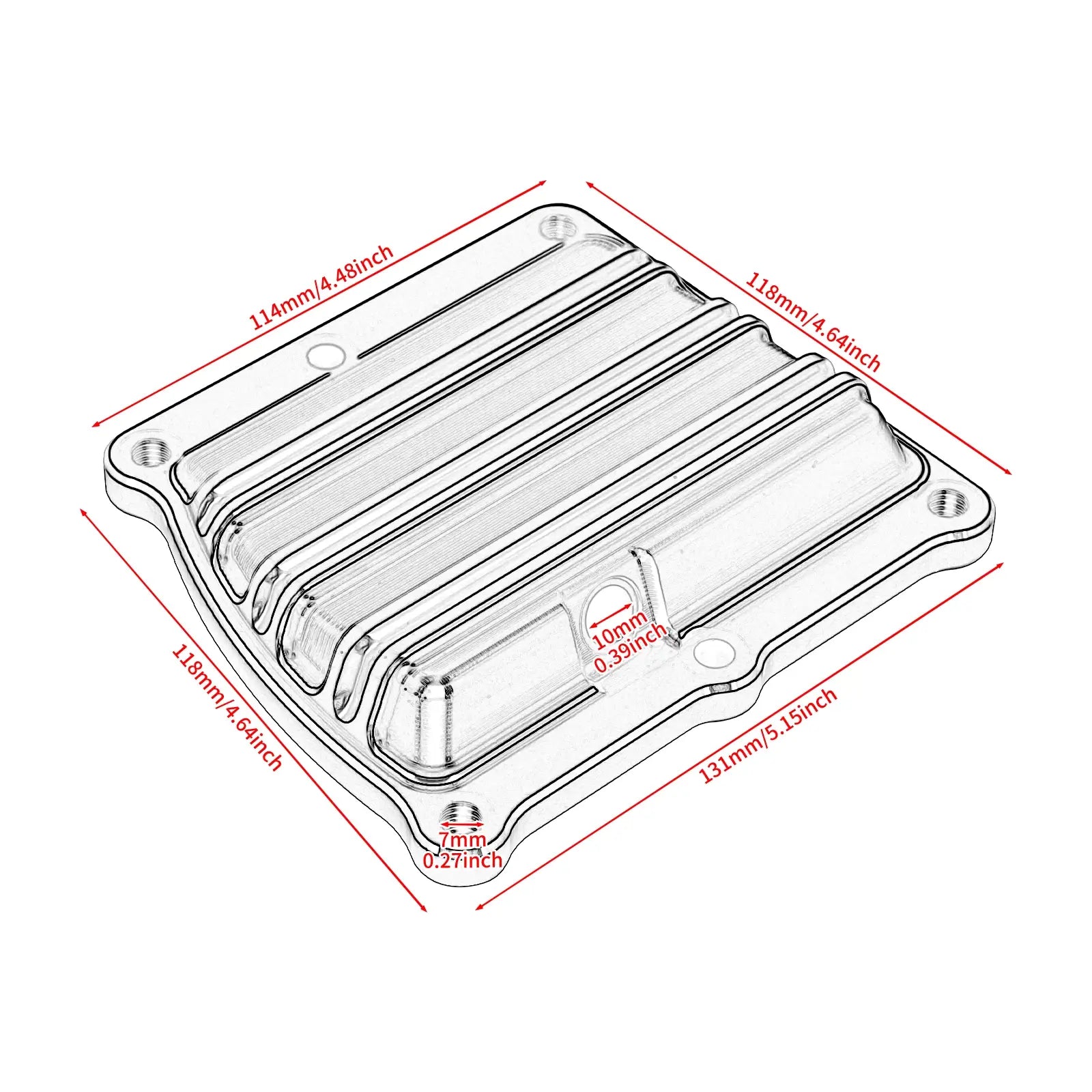 CNC Transmission Top Cover for Harley M8 Touring Trike '17-up Softail '18-'24