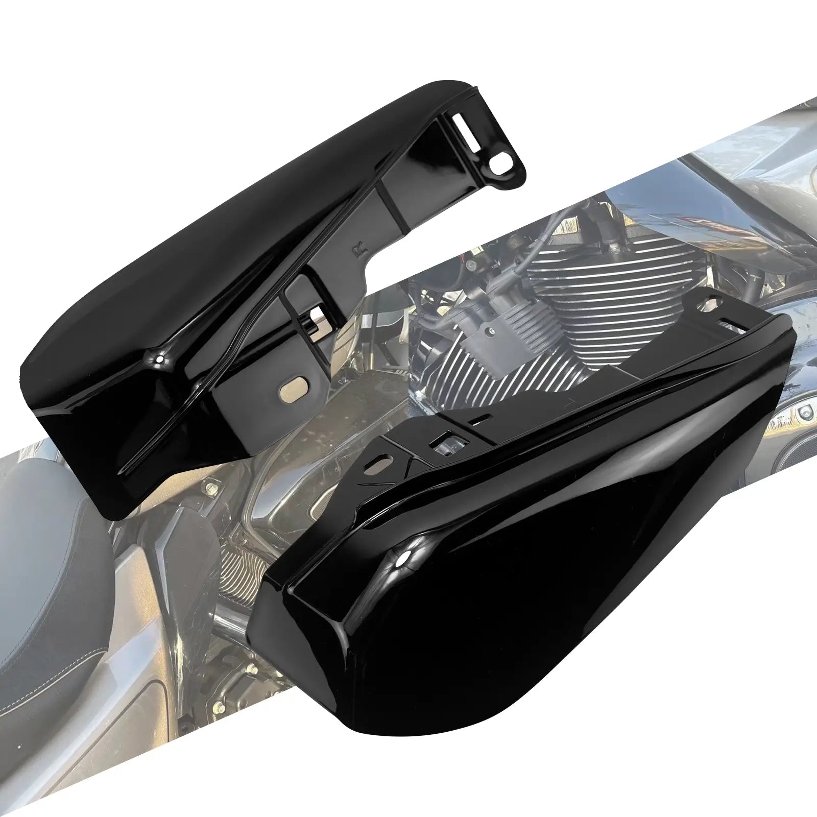 Motorcycle Mid-Frame Air Heat Deflector Shield For Harley Touring & Trike '24-UP | Mactions