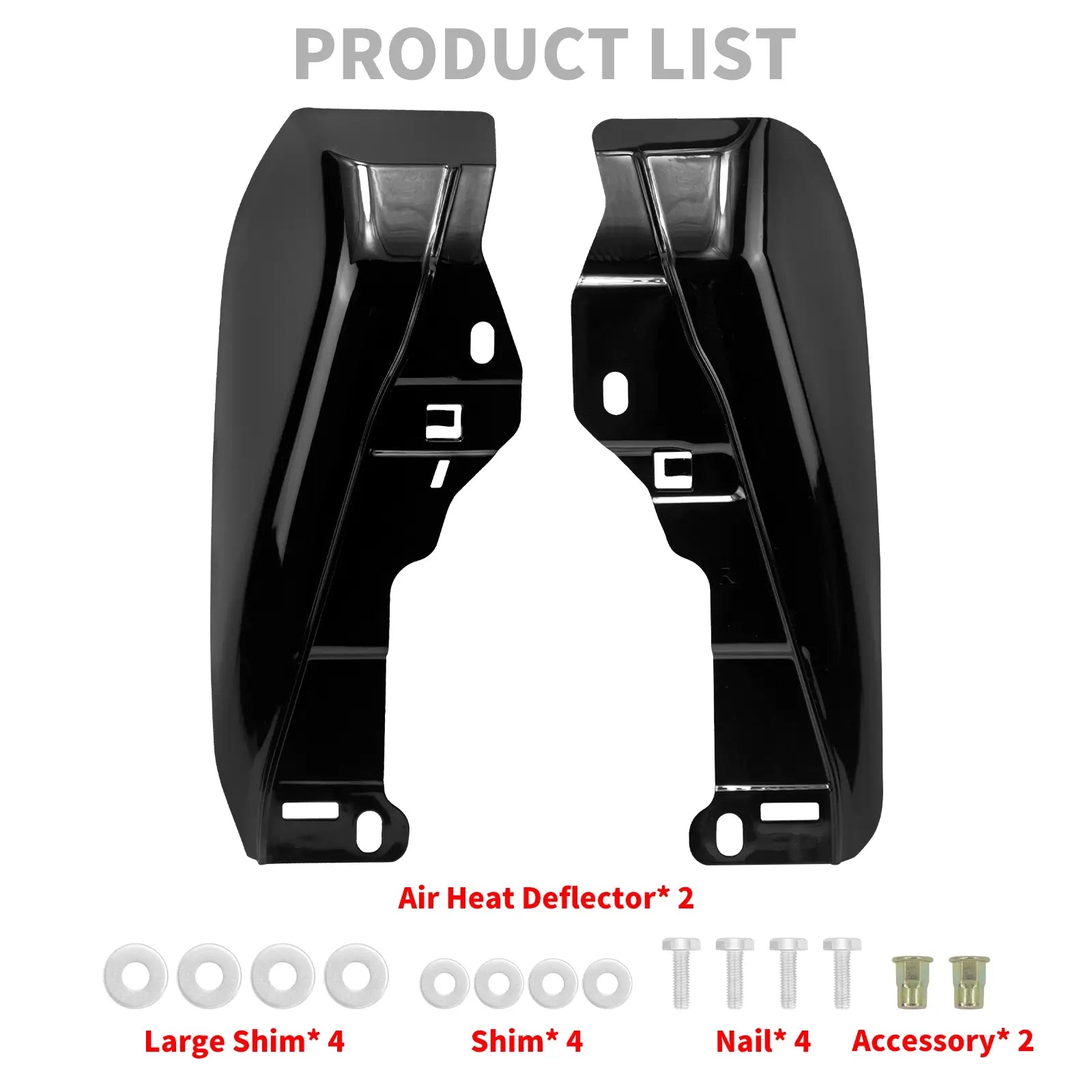 Motorcycle Mid-Frame Air Heat Deflector Shield For Harley Touring & Trike '24-UP | Mactions