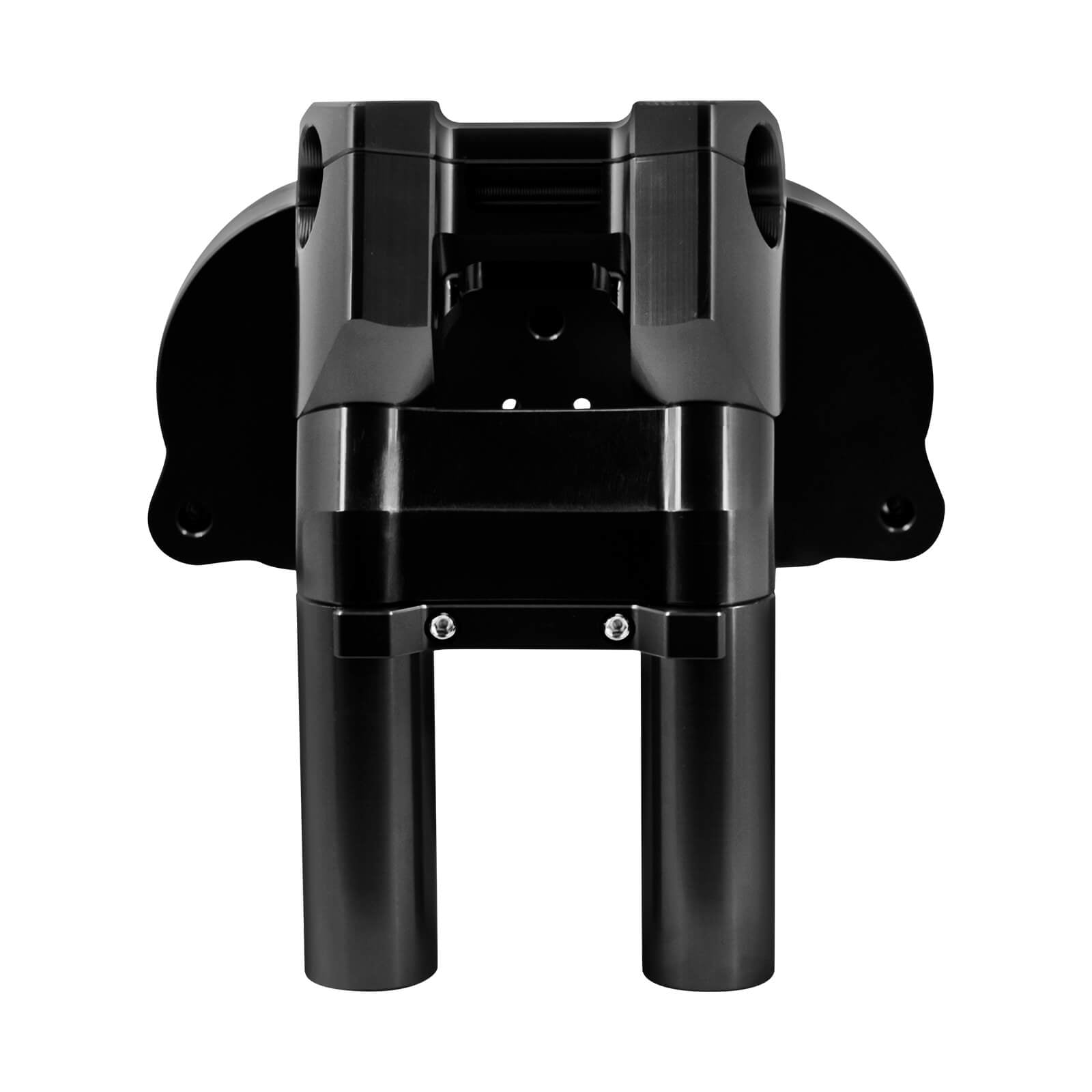CR035103 8" Billet Dual Gauge Relocation Riser Bracket For Harley Road Glide - black