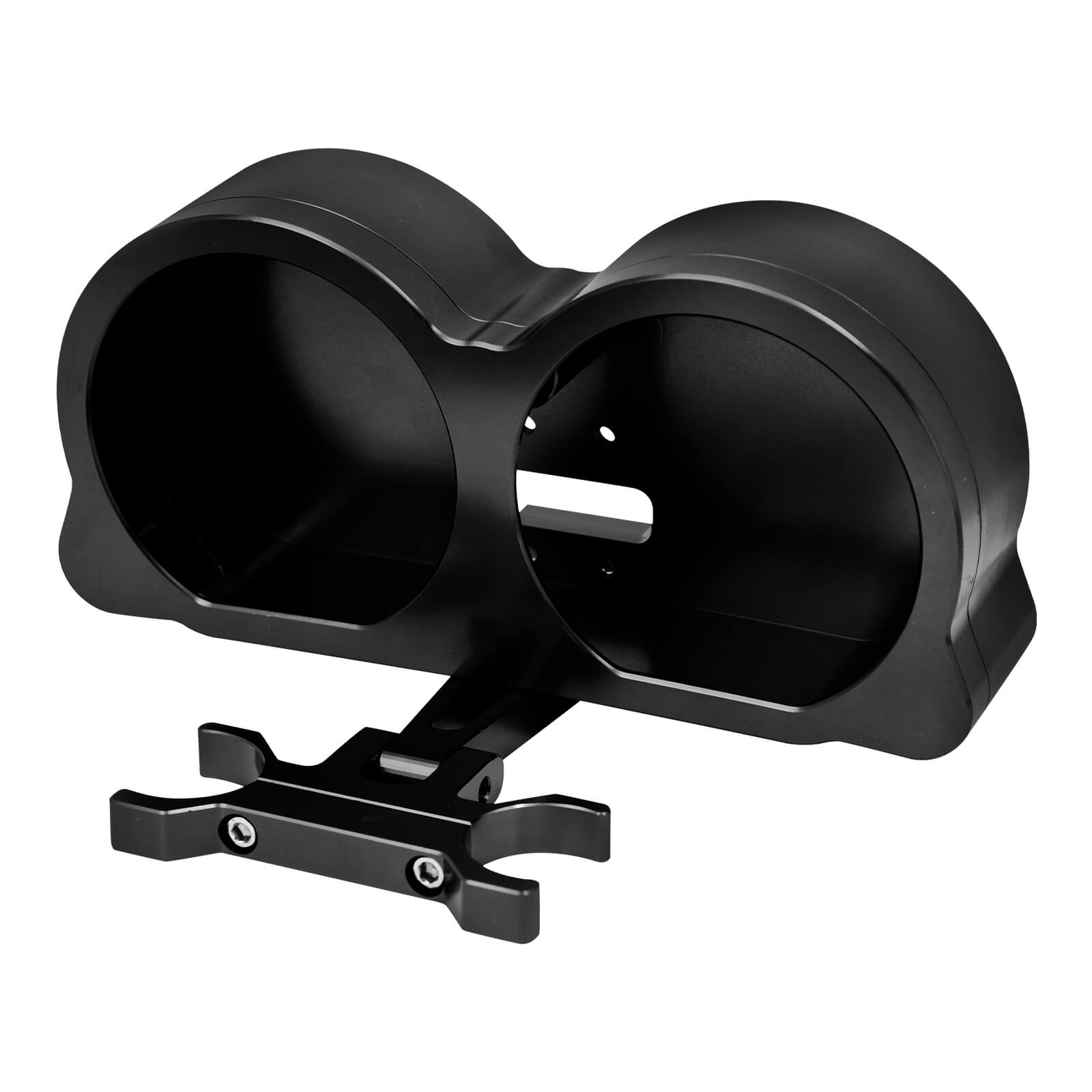 CR035103 8" Billet Dual Gauge Relocation Riser Bracket For Harley Road Glide 2015 - black