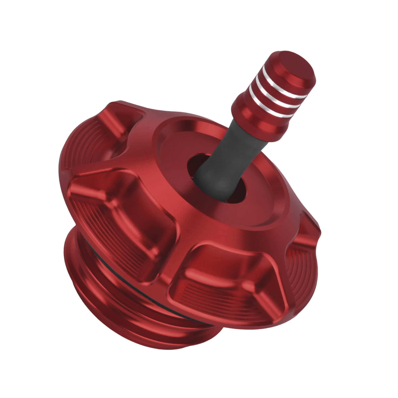 CR037202 MX Vented Gas Tank Cap for Harley Sportster Dyna Softail Touring Red