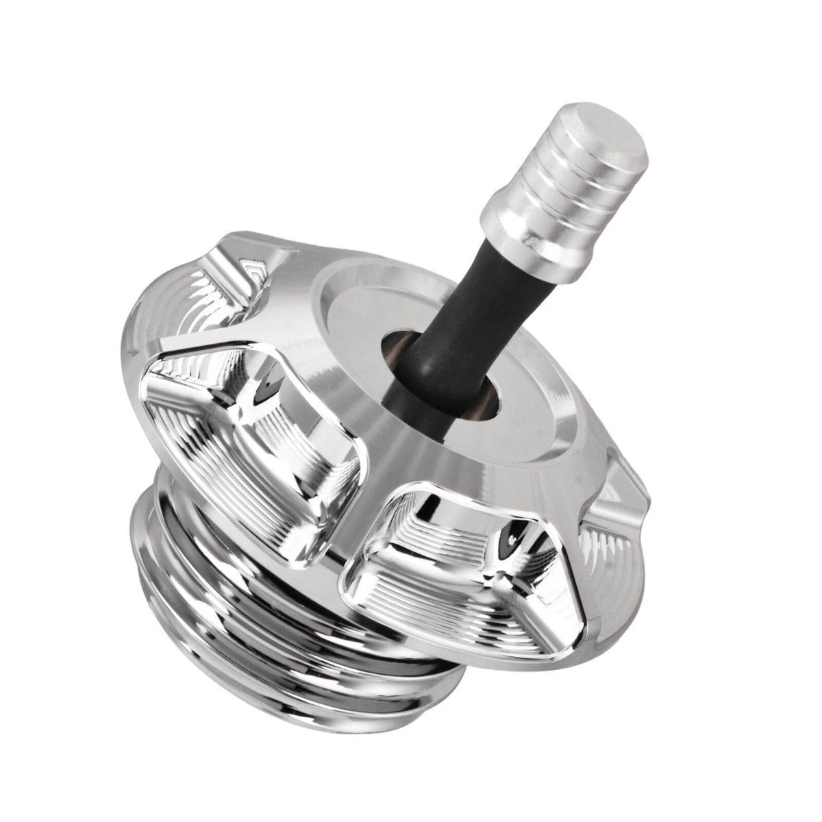 CR037208 MX Vented Gas Tank Cap for Harley Sportster Dyna Softail Touring Chrome