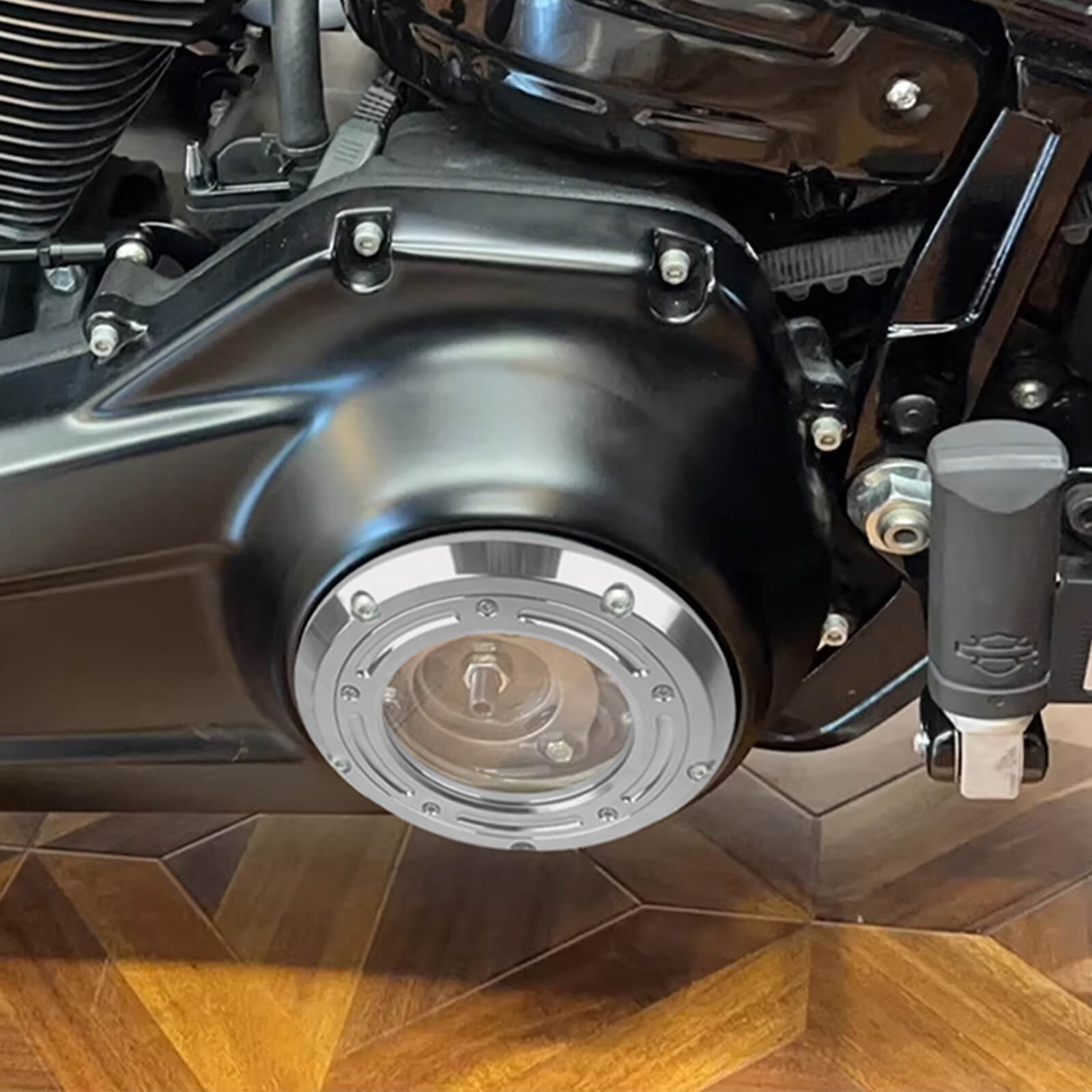 EN000502 mactions Transparent Primary Derby Cover Clutch Cover for Harley softail