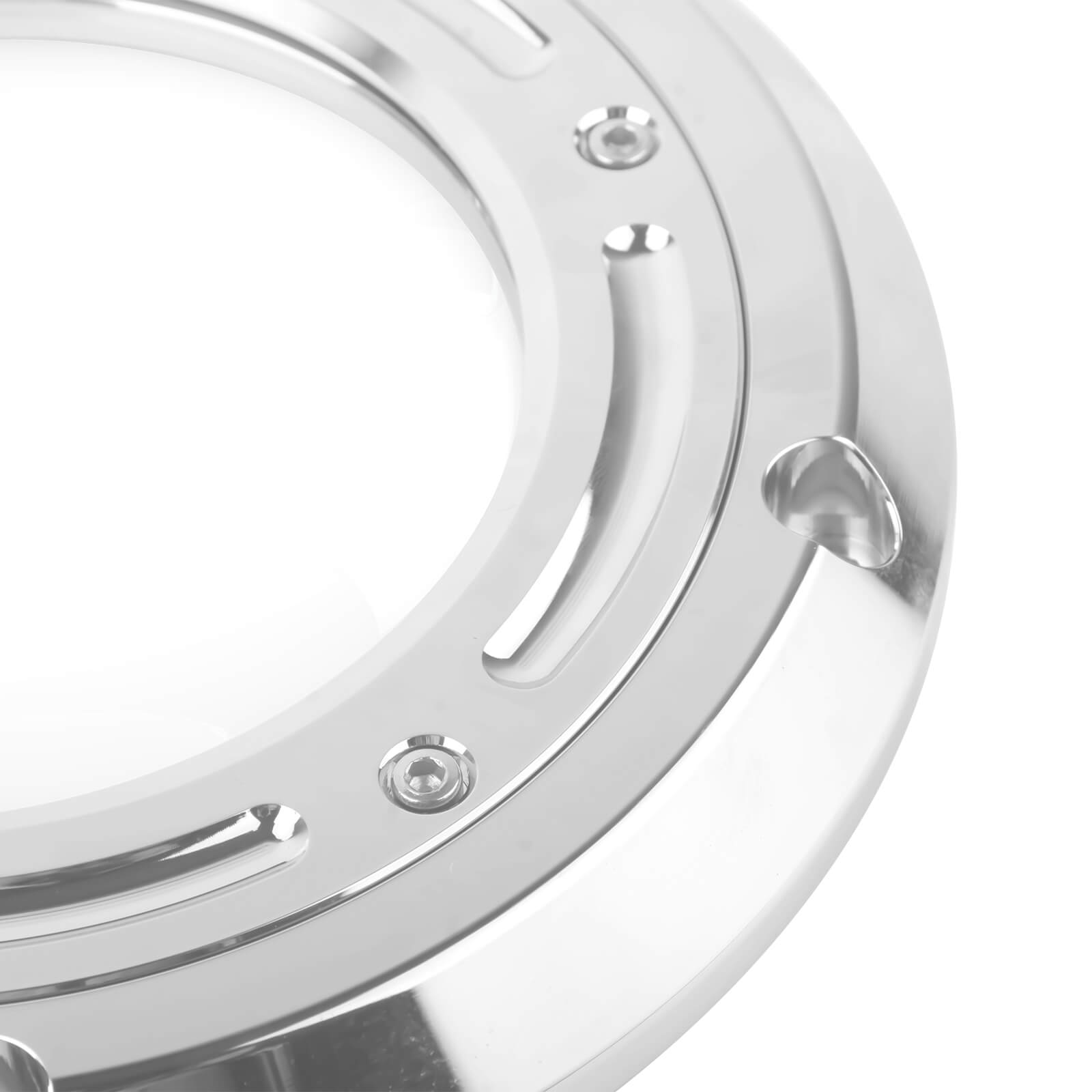 EN000502 mactions Transparent Primary Derby Cover Clutch Cover for Harley touring - chrome