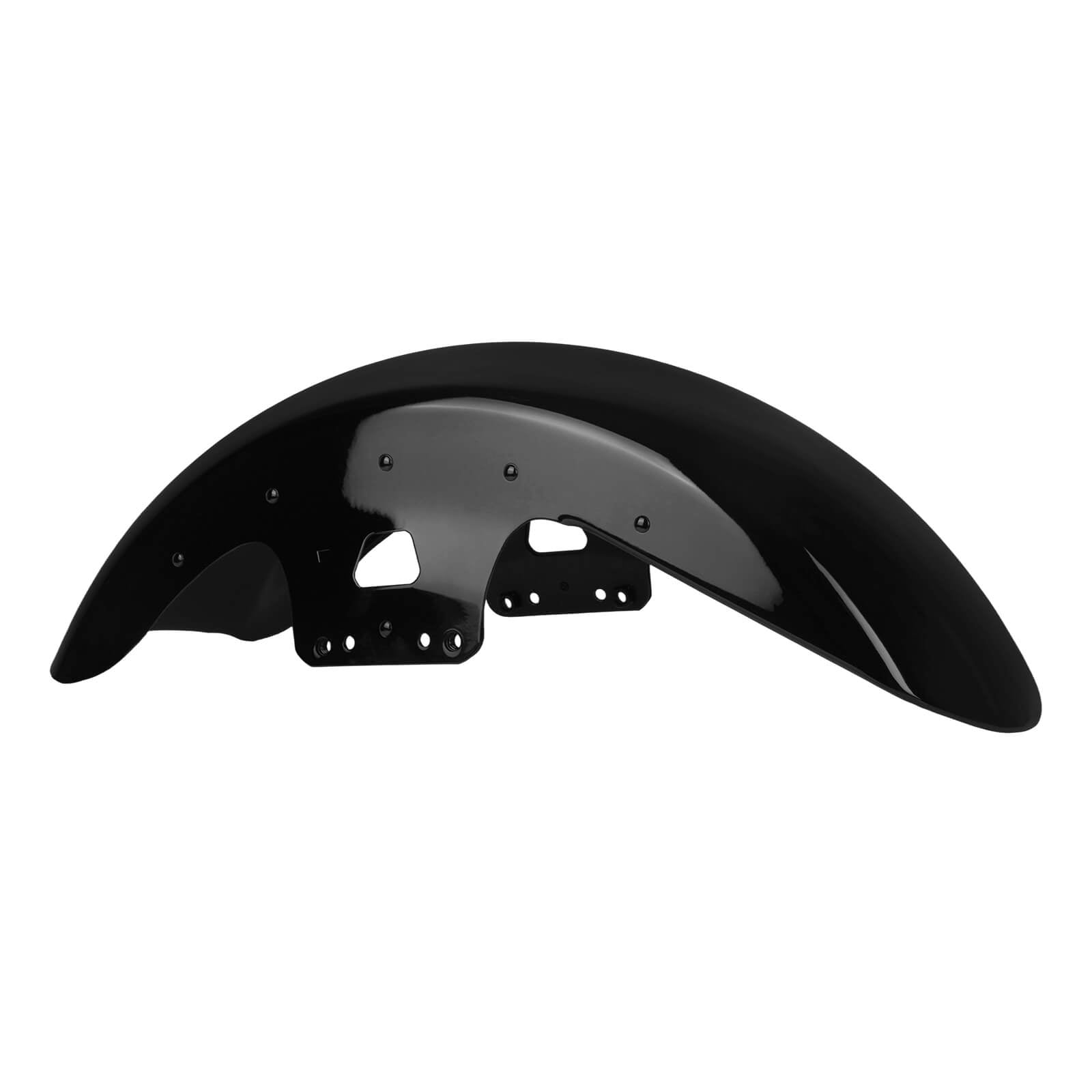 FR004801 mactions Gloss Black Front Fender Custom Wrap Style for Harley Touring road king