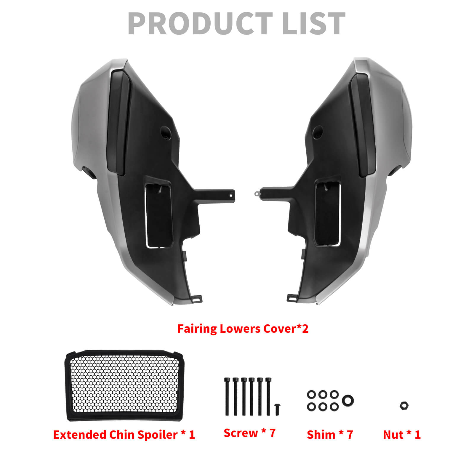 FR005004 mactions Motorcycle Fairing Lowers for Harley Touring 2024 - product list