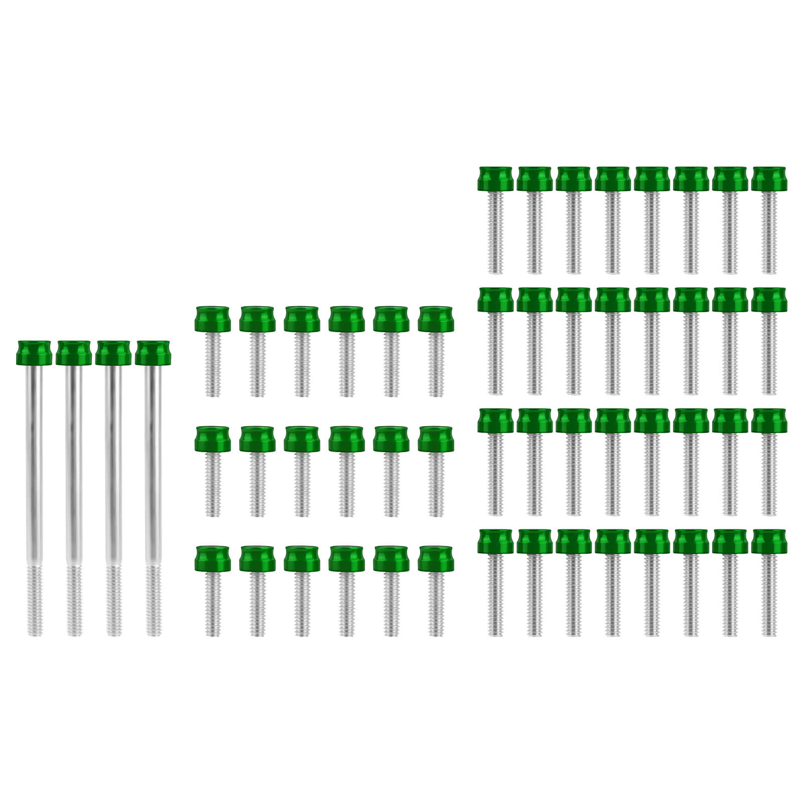 FR006105 mactions Premium Engine Fastener & Dress-Up Kit for Harley - green