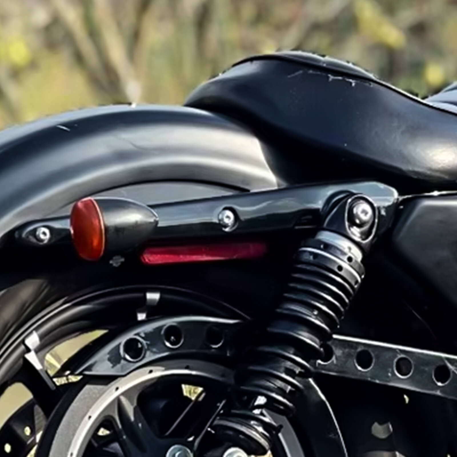 FR006201 mactions Black Rear Fender Support Struts bracket for harley sportster - black