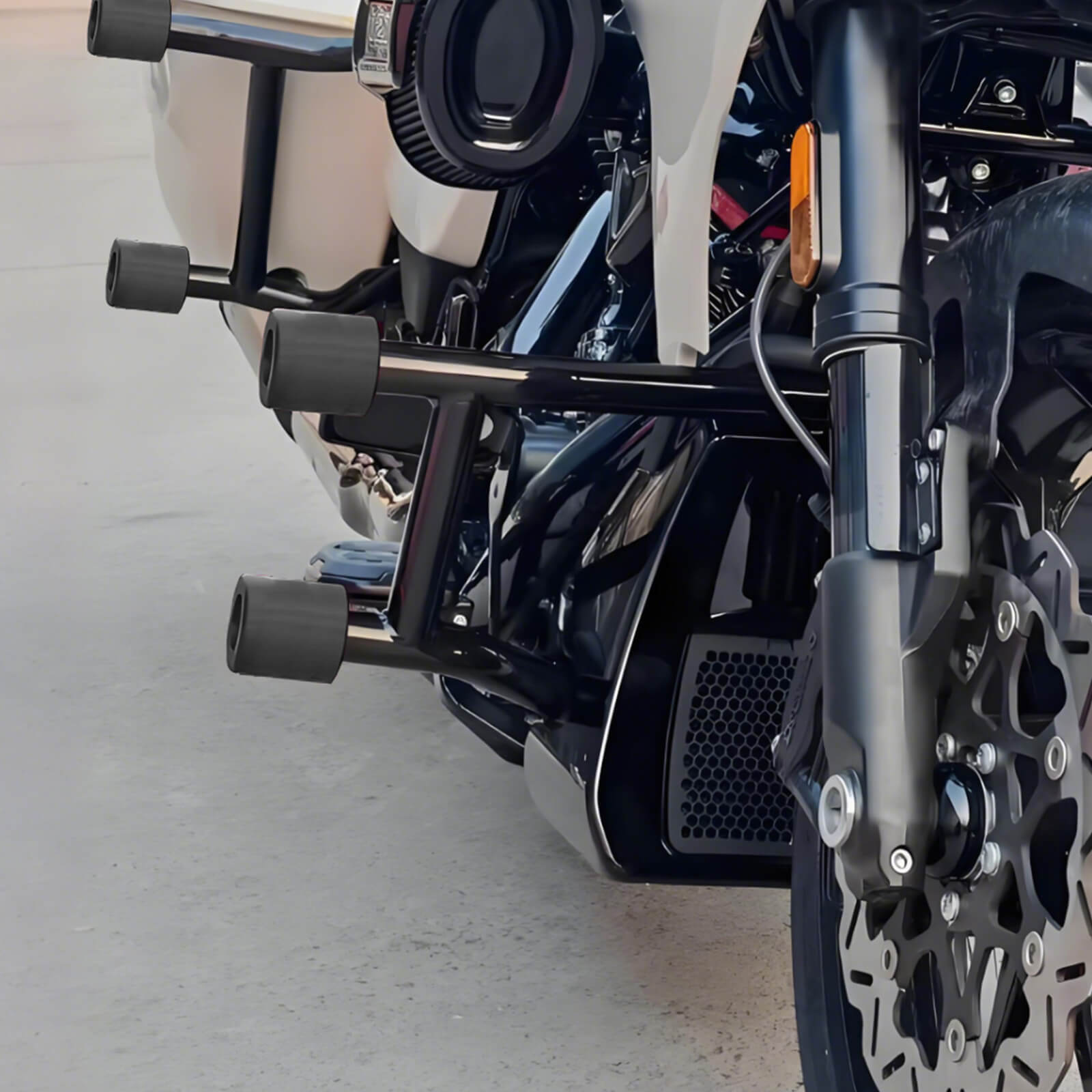 FR006401 mactions Front Highway Engine Guard for harley touring road glide - black