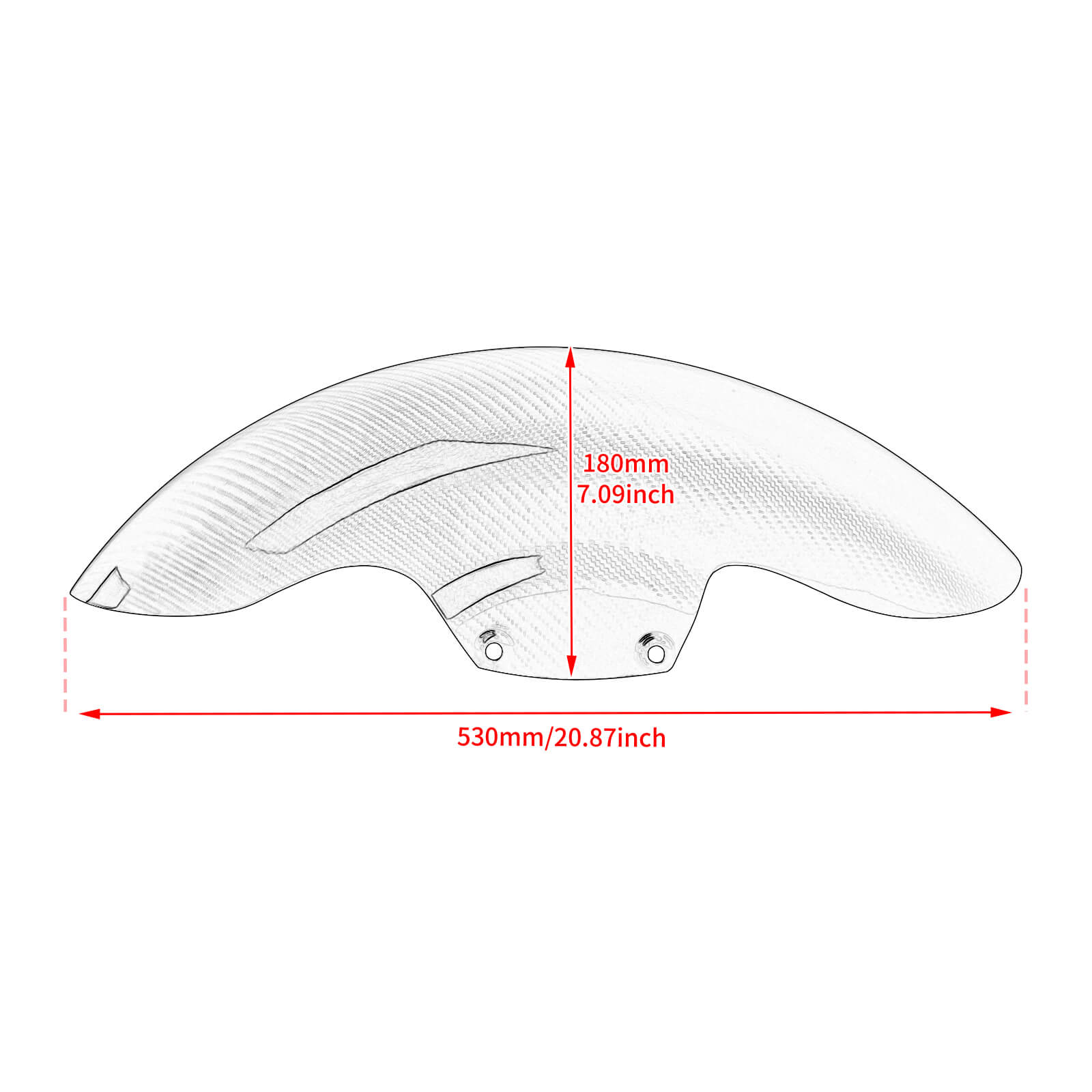 Carbon Fiber Front Fender Mudguard for Harley Touring 2009-2023 | Mactions