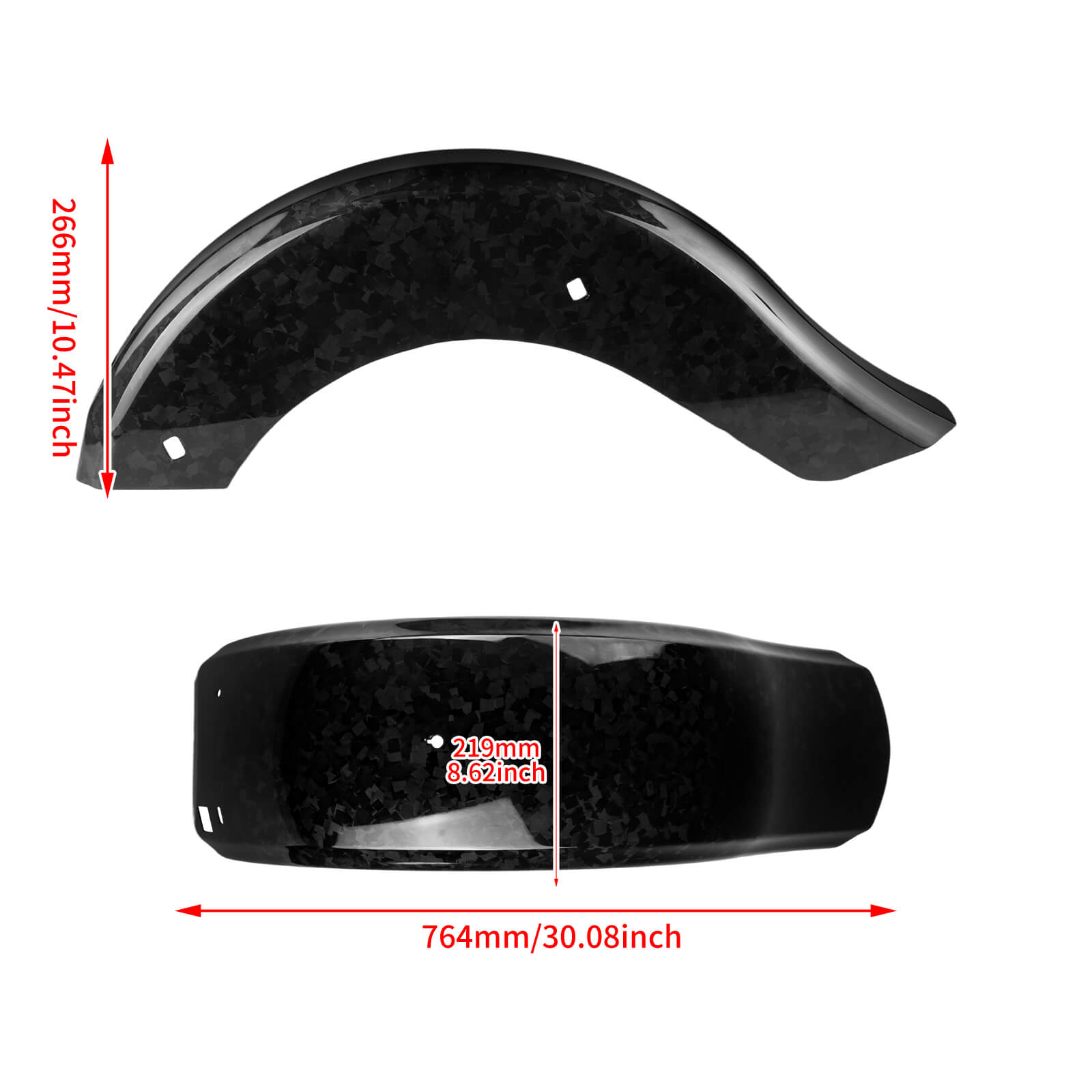 FR006902 Mactions Carbon Fiber Rear Fender For Harley Touring ‘09-’23 Size
