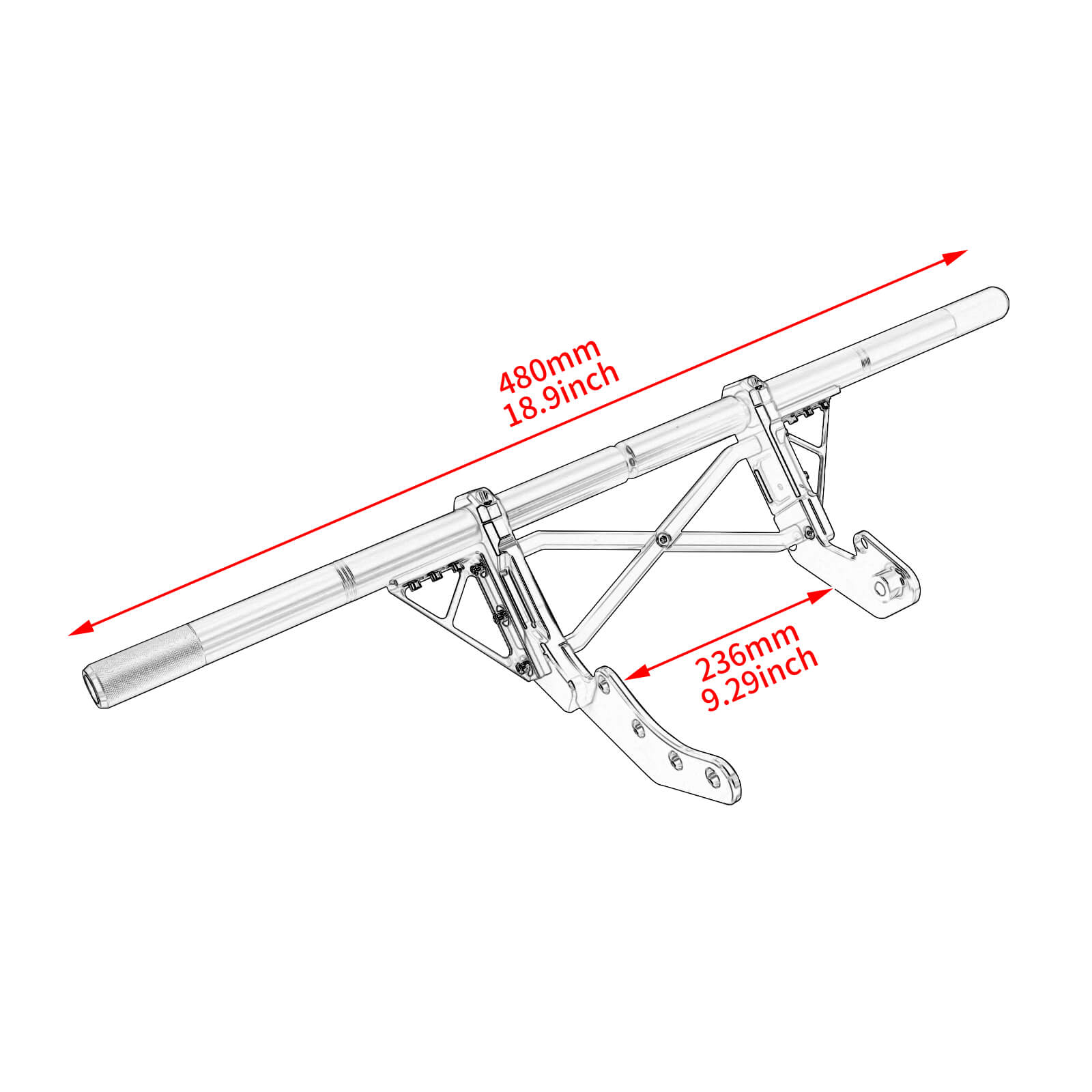 FR007604 mactions Purple 1.25" Front Highway Crash Bar for harley softail low rider - size