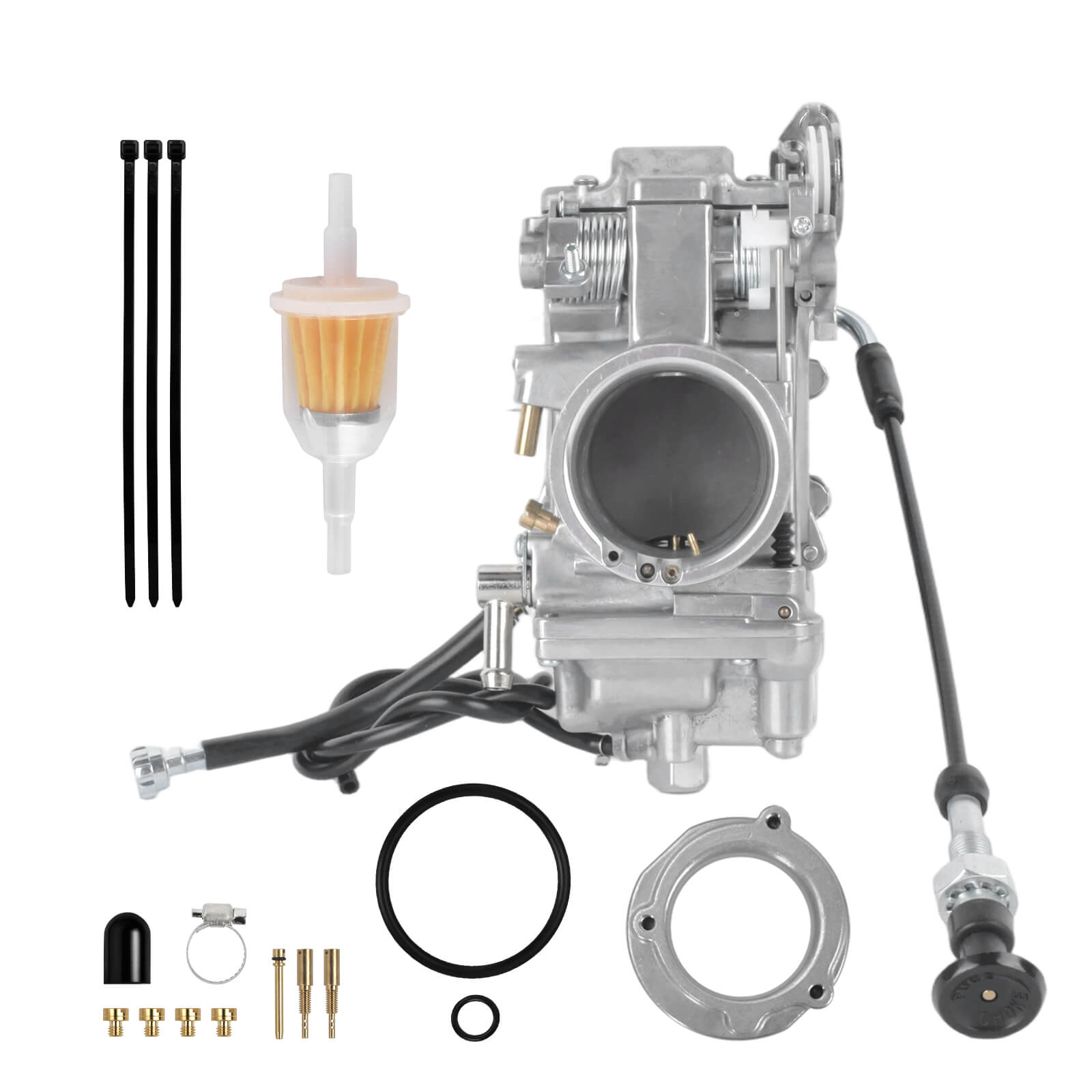 FU001101 Mactions HSR48 mm Carburetor Kit for Harley Dyna Touring