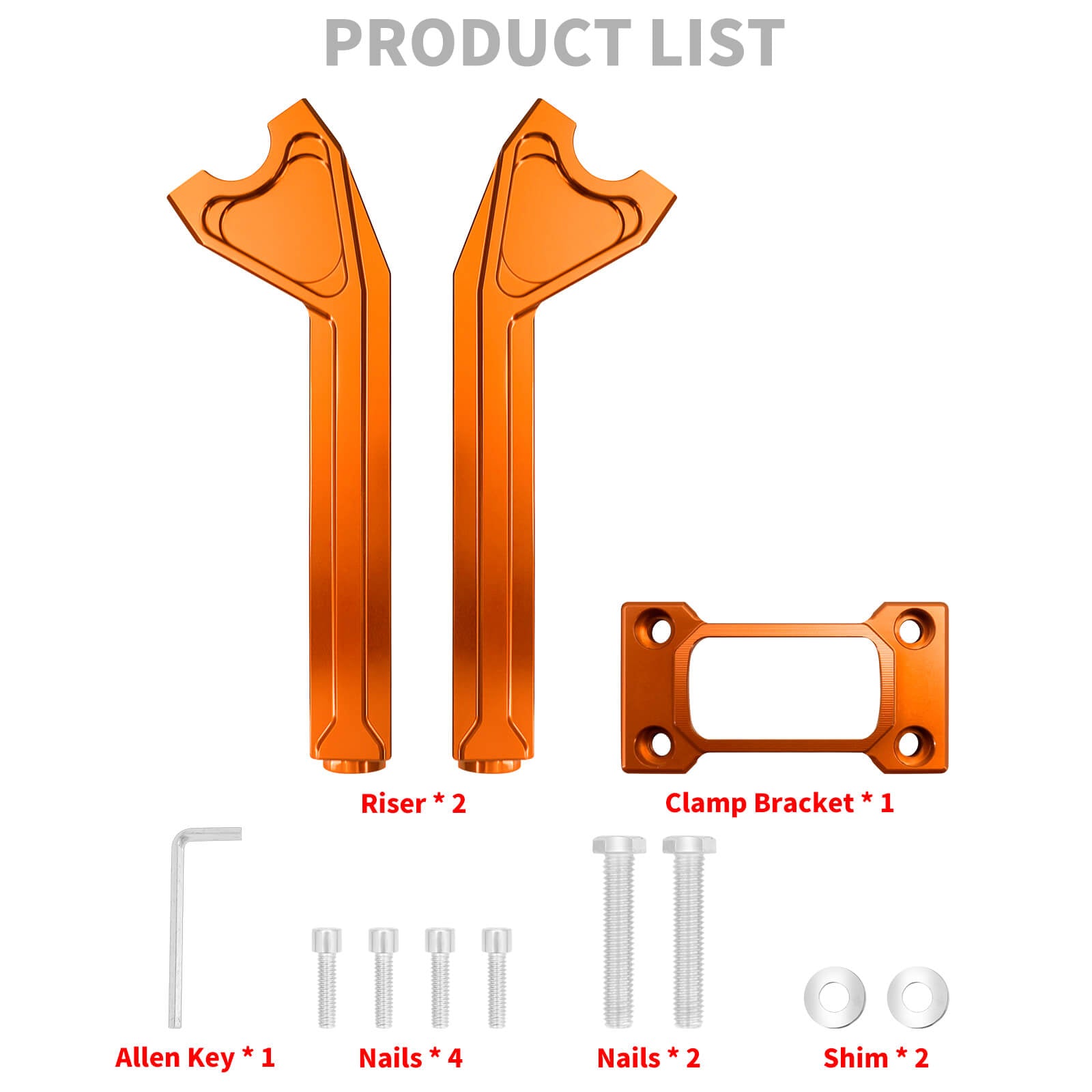 GP006904 mactions 10" Tall Handlebar Riser Clamp Fit 1" Handlebar Harley Softail - product list
