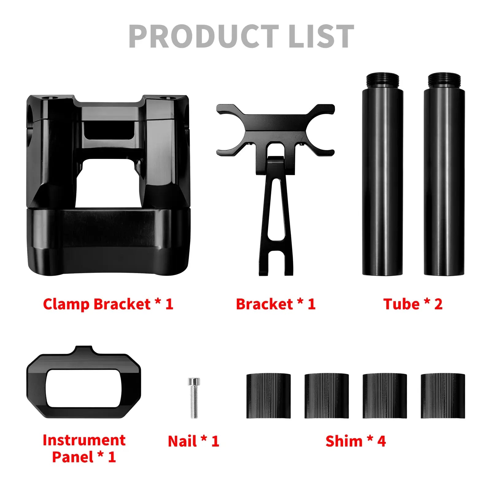 IN000104 mactions 10" Handlebar Riser With Speedometer Instrument Panel Brackets for harley list