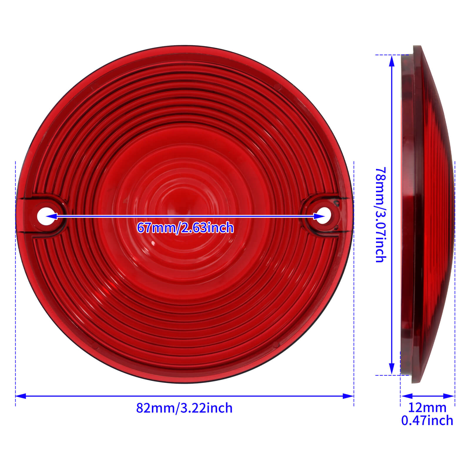 LA011104-Turn Signal Light Lens Cover-red-size