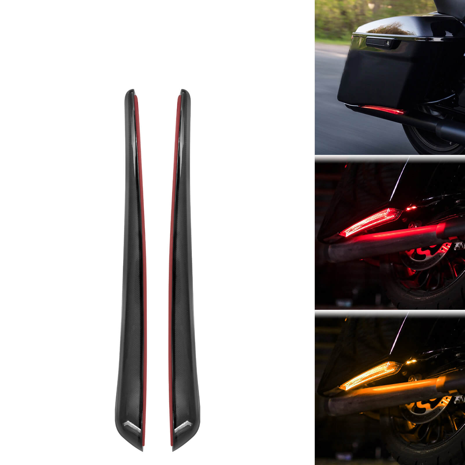 LA014604 mactions LED Extended Saddlebags Turn Signal Lights for harley touring