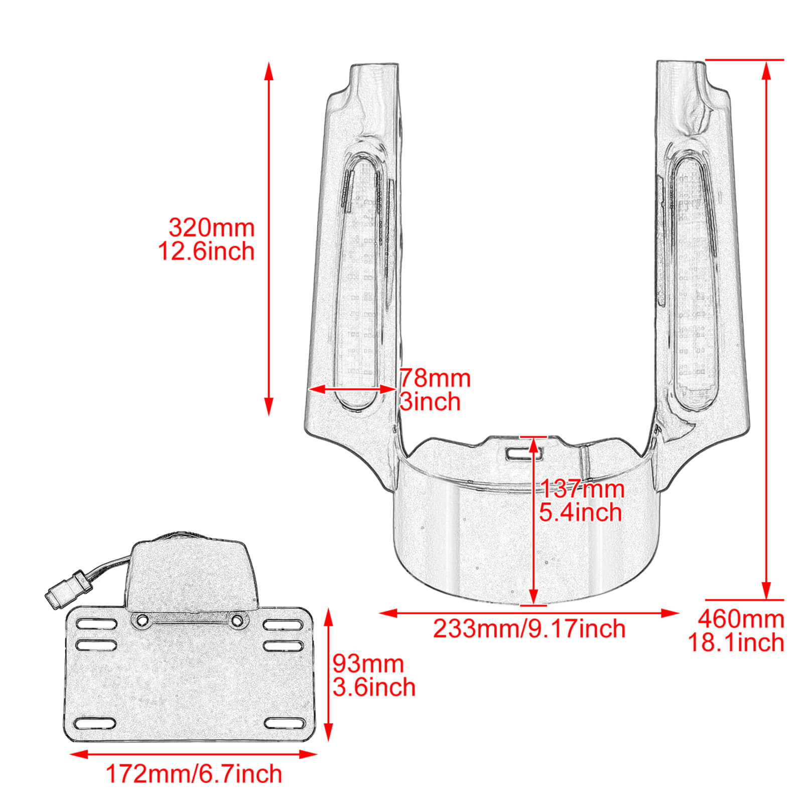 LA0148-mactions-Rear-Fender-Extension-Fascia-Light-for-Harley-Touring-szie