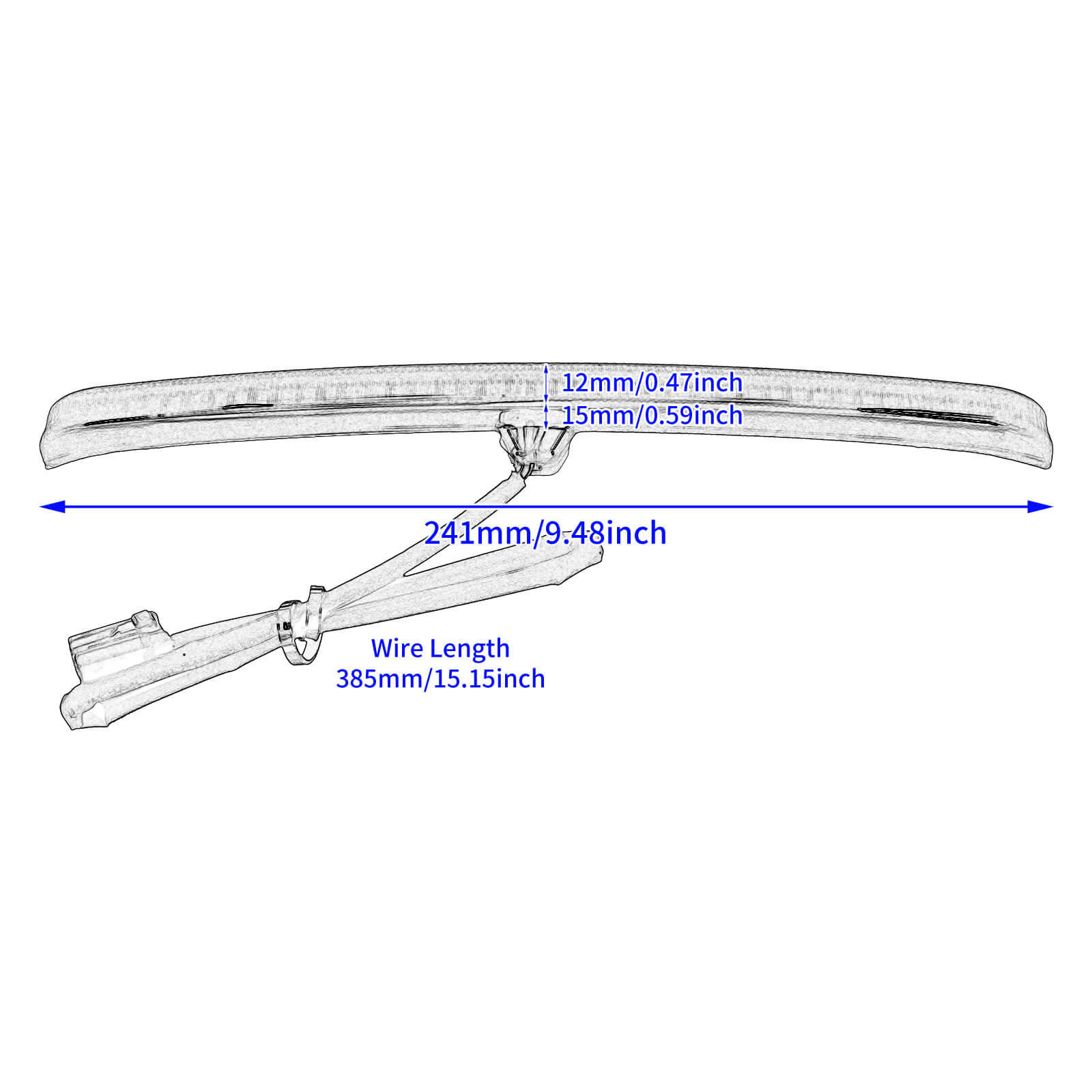 LA018001-Rear-Fender-Blades-Led-Tail-Light-size