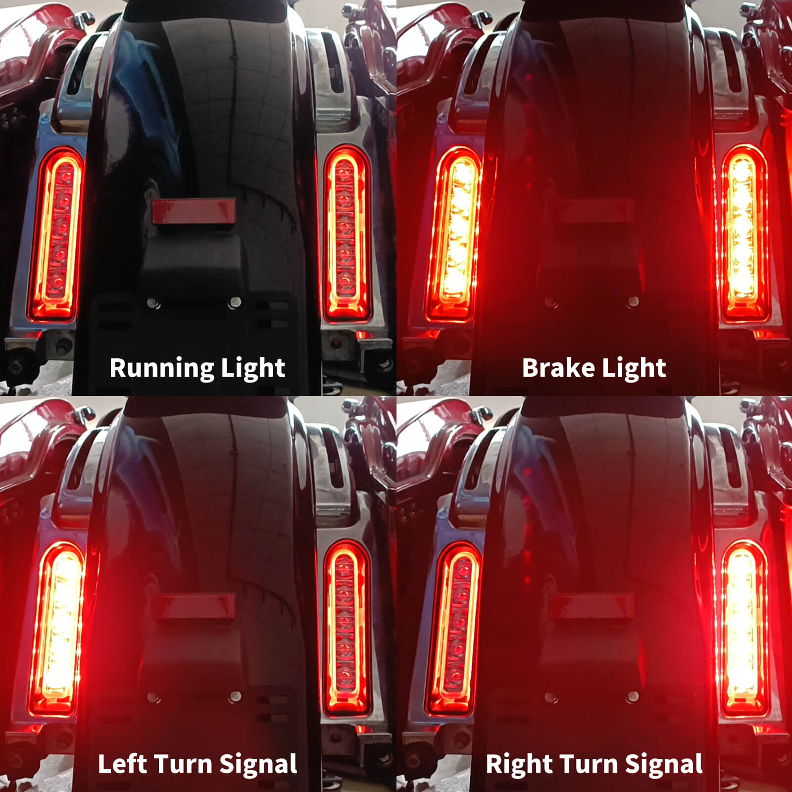 LED Filler Panel Tail Lights for Harley Touring Models 2014-2024 | Mactions