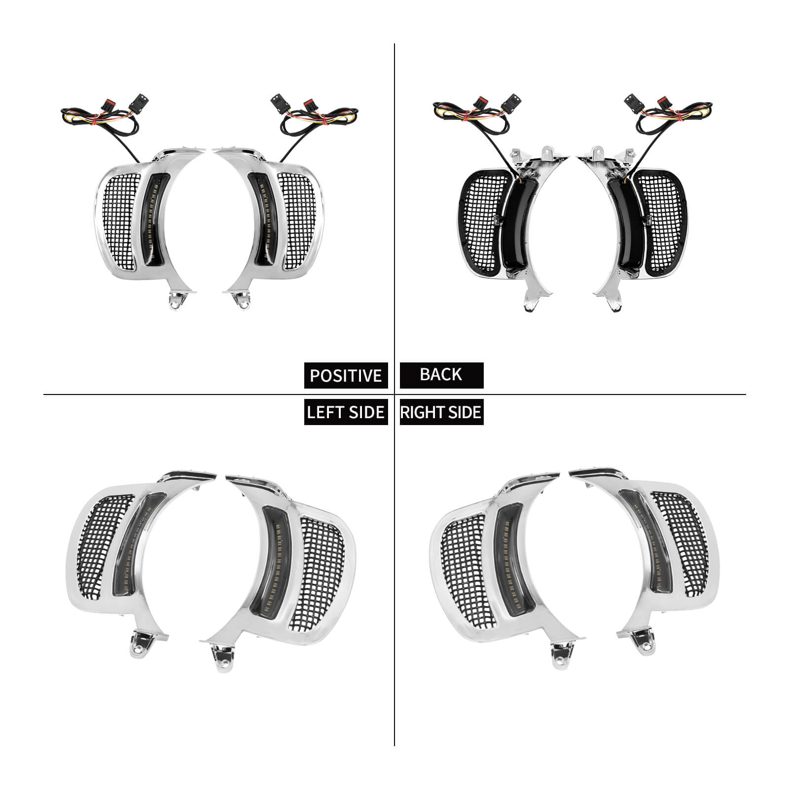 Headlight Vent Accent LED Side Lights for Harley Road Glide Model 2015-up | Mactions