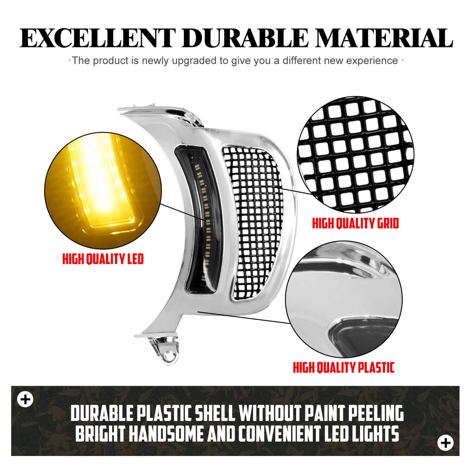 Headlight Vent Accent LED Side Lights for Harley Road Glide Model 2015-up | Mactions