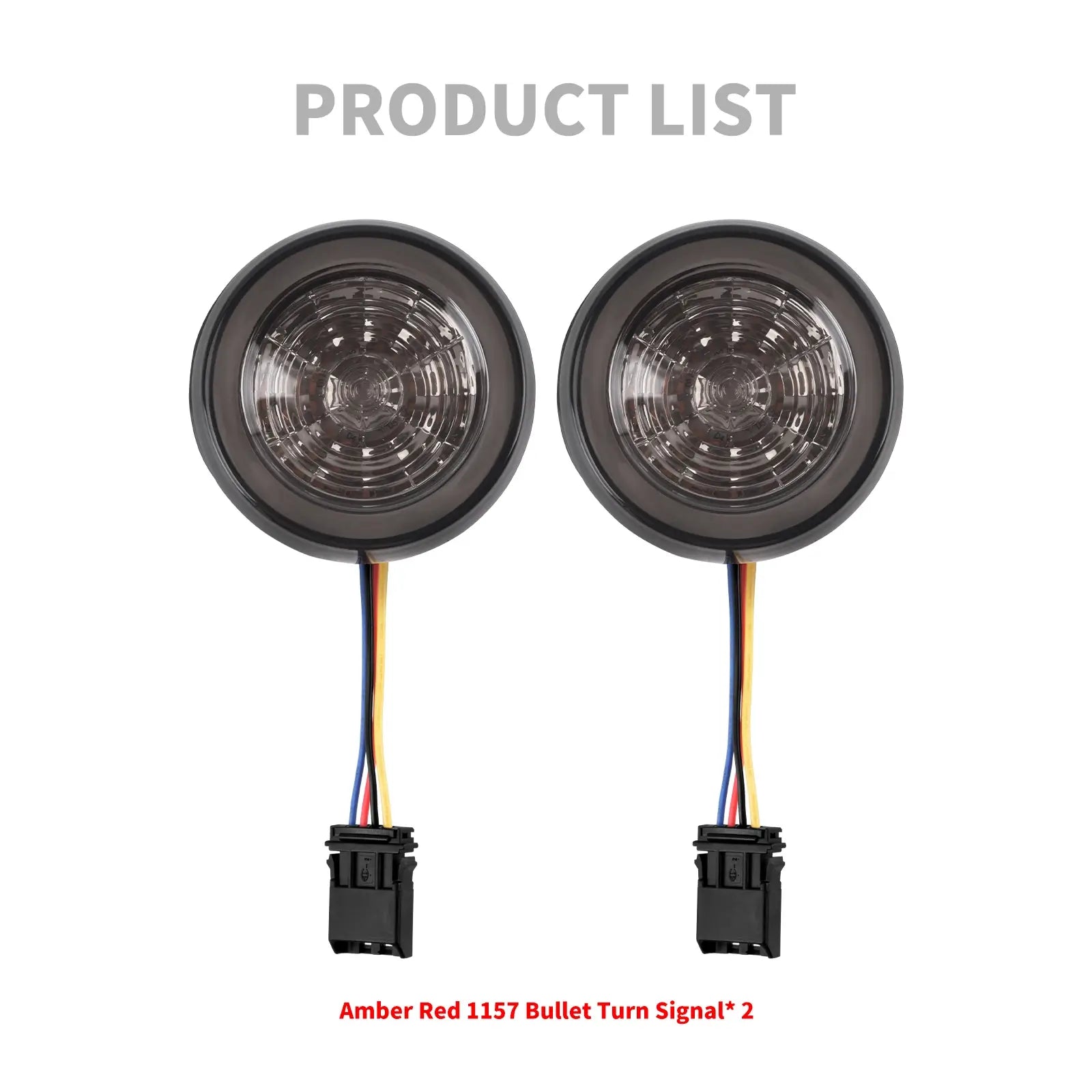 LA022201 mactions Rear LED Turn Signal Inserts Bullet Brake Indicators For Harley sport glide list