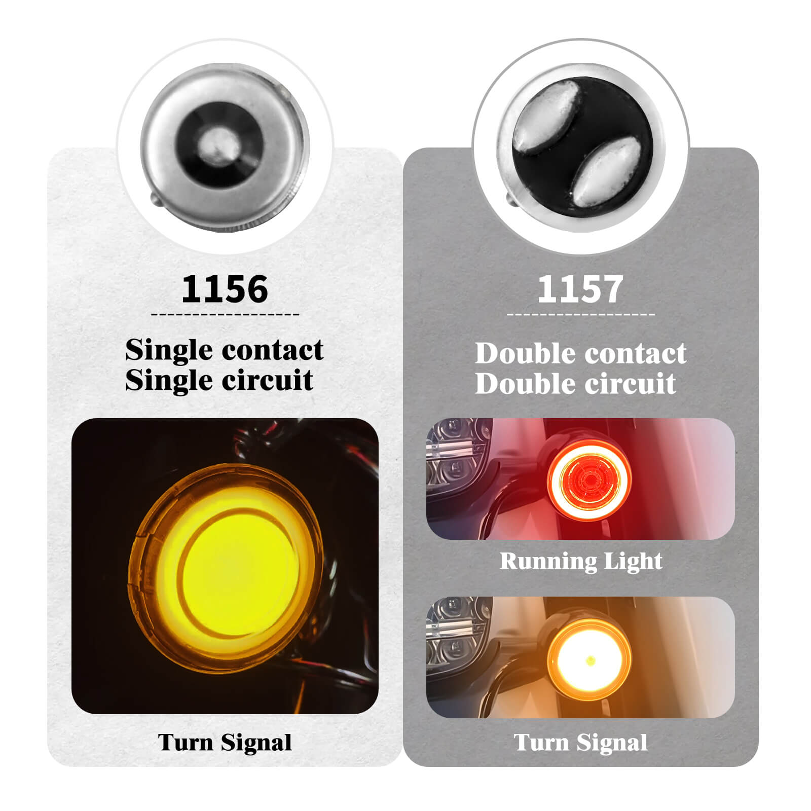 1157 LED Turn Signal Indicator Front&Rear Bullet Lights for Harley Touring Softail Dyna