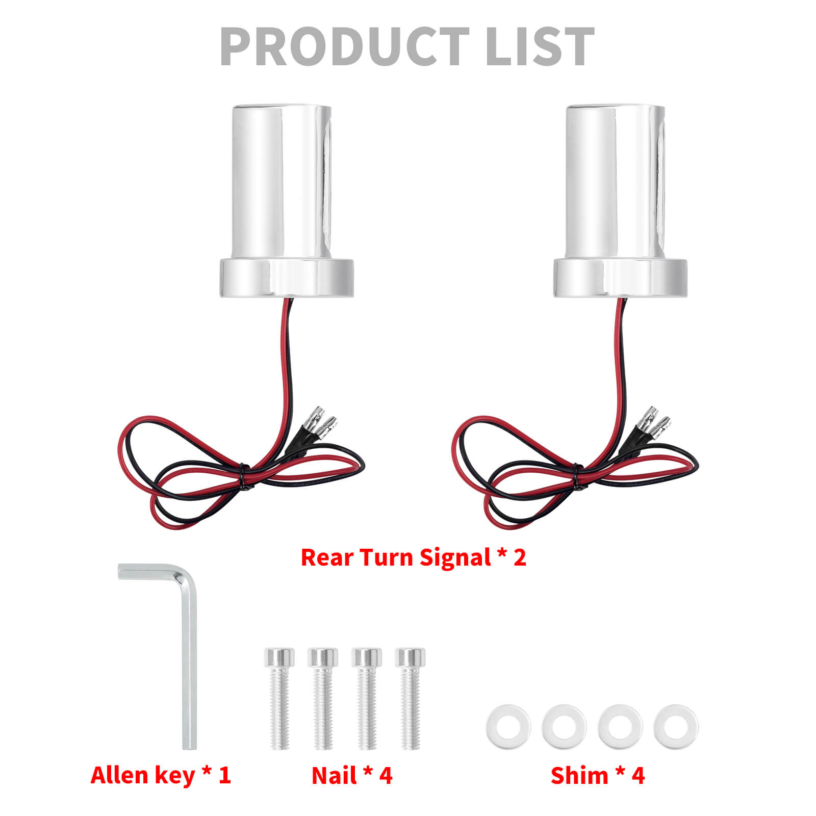 LA023807 mactions Rear LED Turn Signal E Mark Mini Indicators for harley list