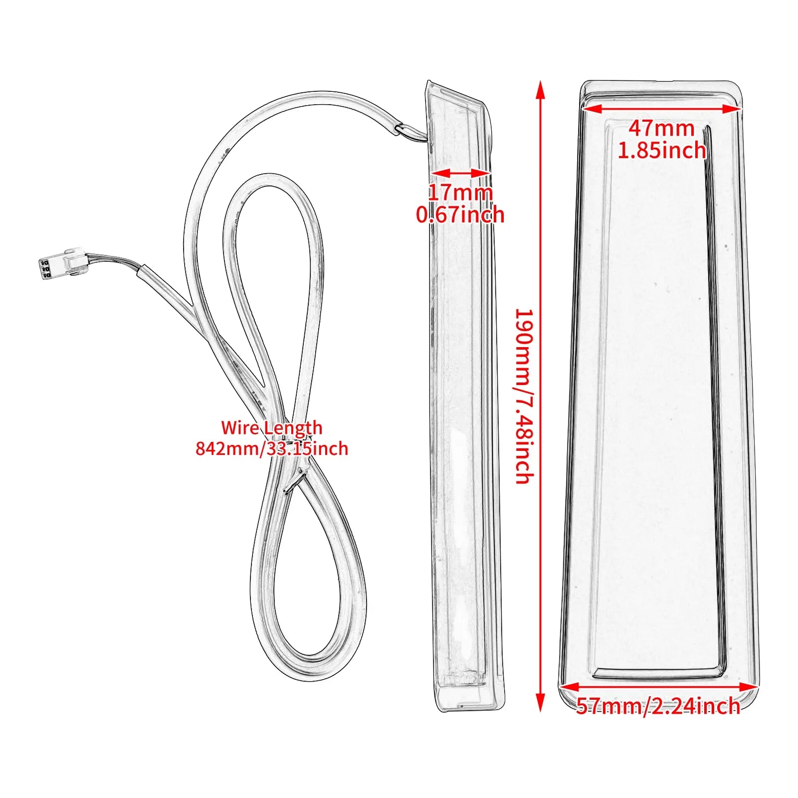 LA027401 mactions LED Saddlebag Filler Panel Side Lights for harley size