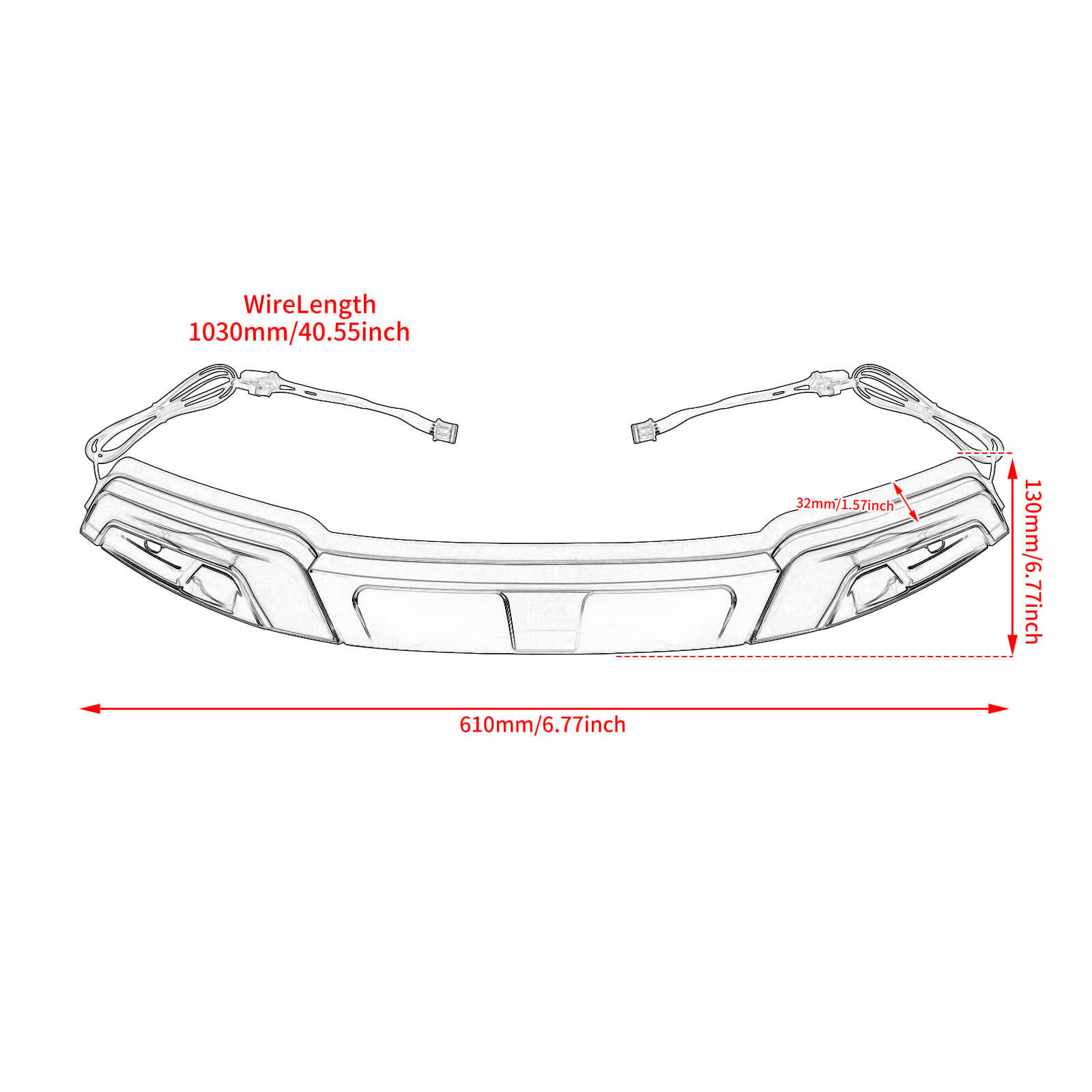 LED Windshield Trim Light Windscreen Turn Signal For Harley Touring ‘14-’25 | Mactions
