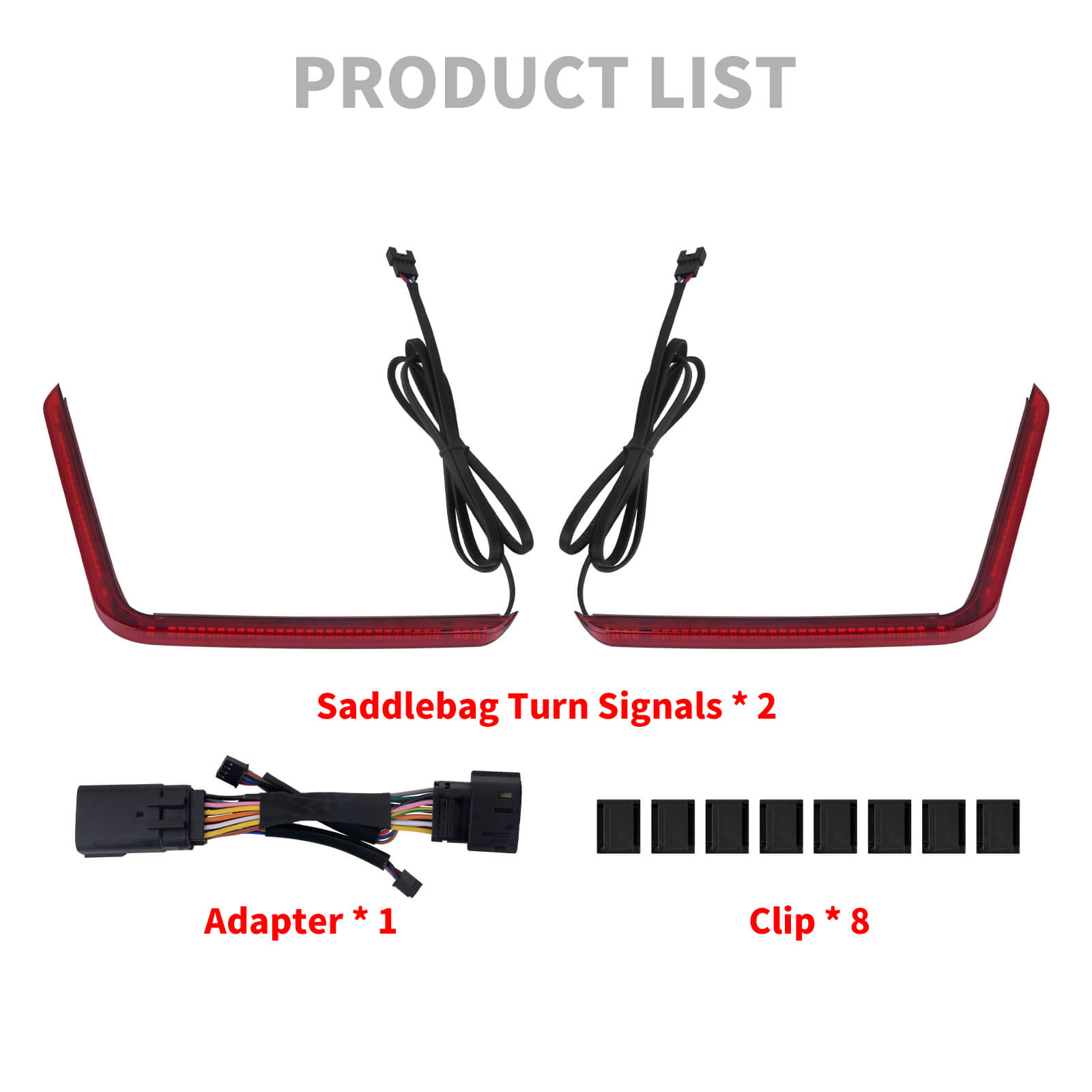 LA030802 Motorcycle LED Rear Saddlebag Brake Turn Signal Tail Lights for harley touring - product list