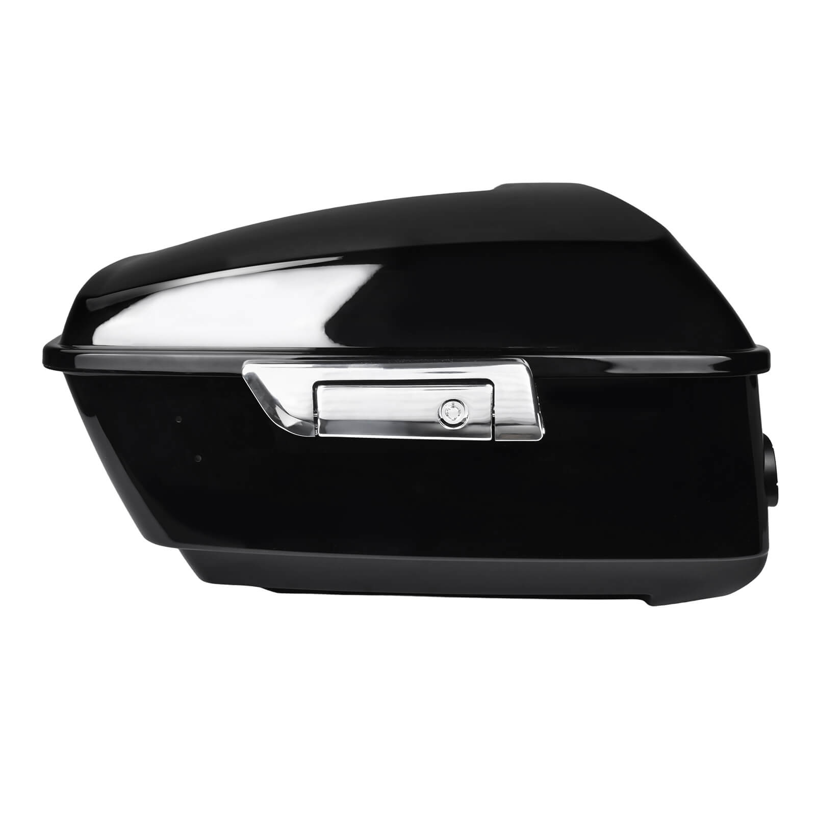 LU000106 mactions Vivid Black 13.7" King Tour Pack Trunk & Chrome Latch for Harley Bagger 2015