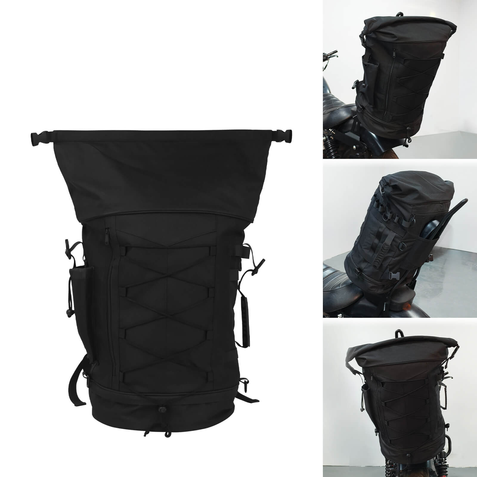 Expandable Motorcycle Travel Luggage Bag Weather Resistant Duffle Bag | Mactions