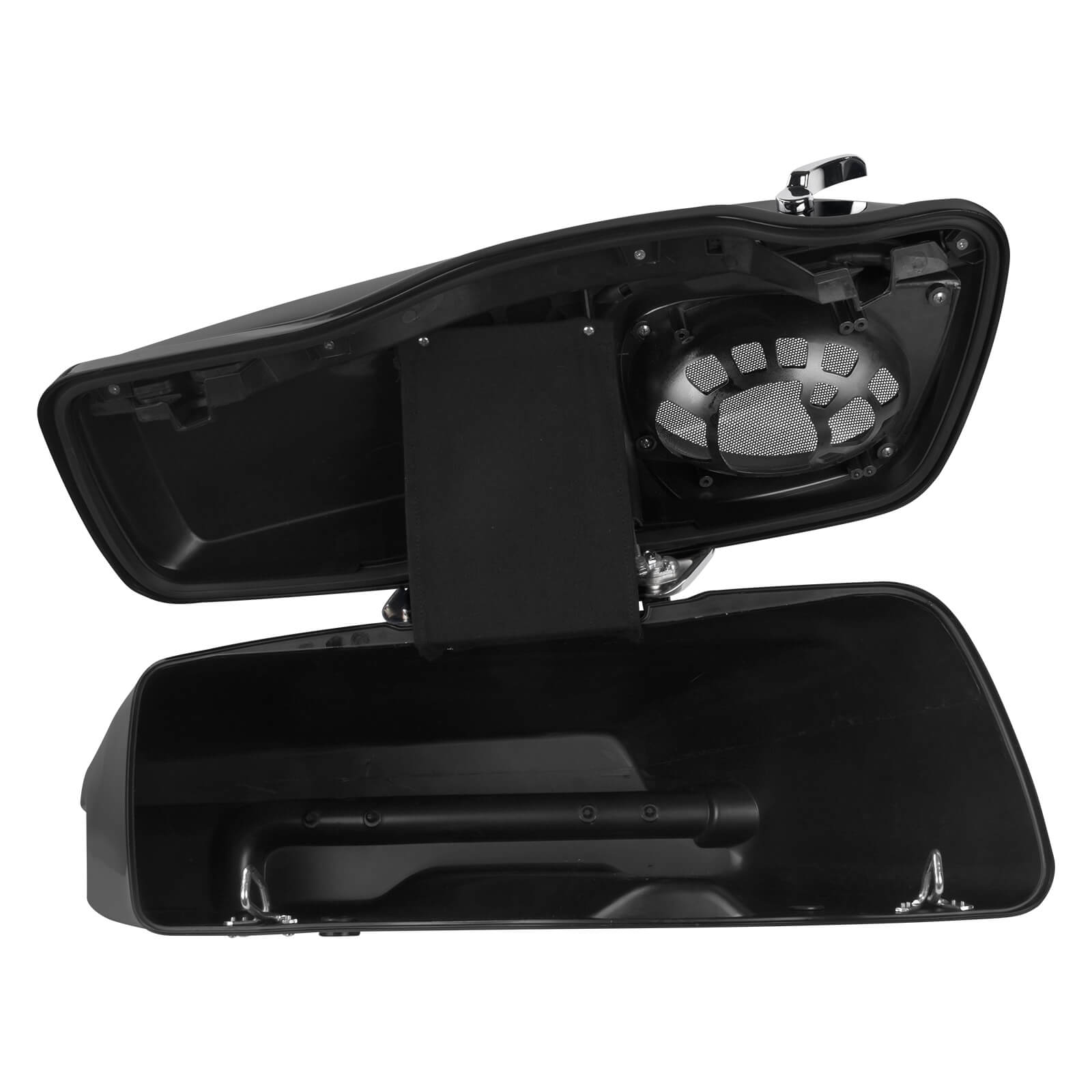 LU000804 mactions 5" Stretched Saddlebags with Speaker Lids for Harley street glide - inside