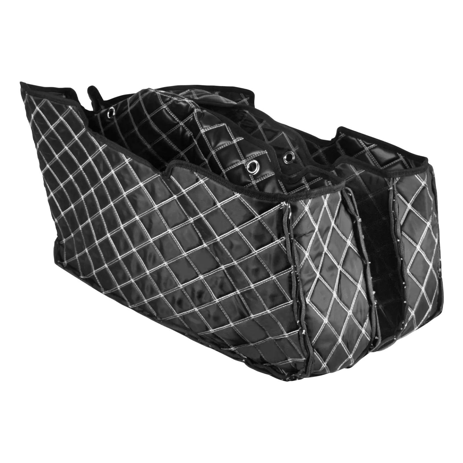 LU001601 mactions Motorcycle Saddlebag Liners Insert For Harley touring cvo - white stitch