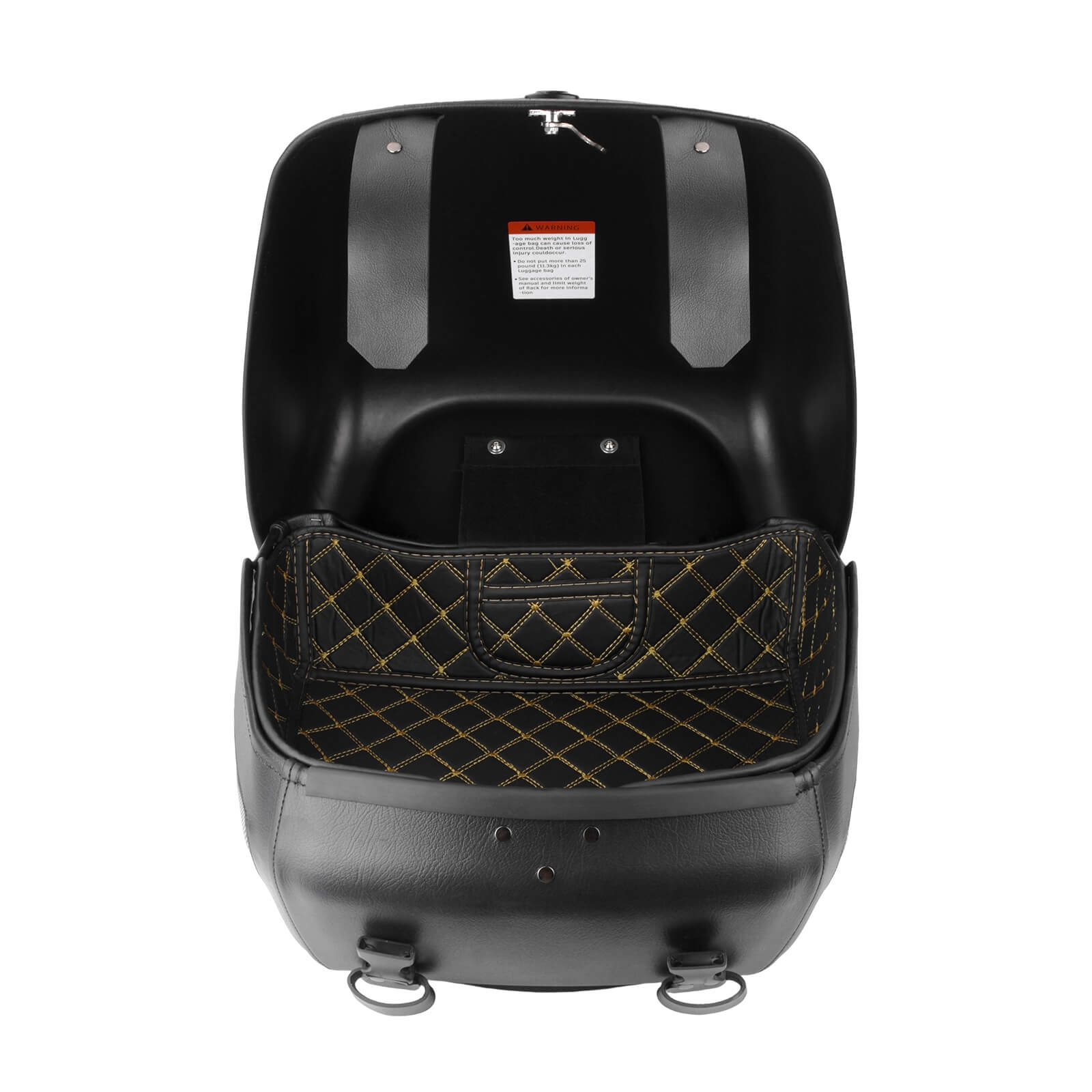 Premium Universal Motorcycle Tour Trunk with Lock & Cushion for Harley & Cruisers | Mactions