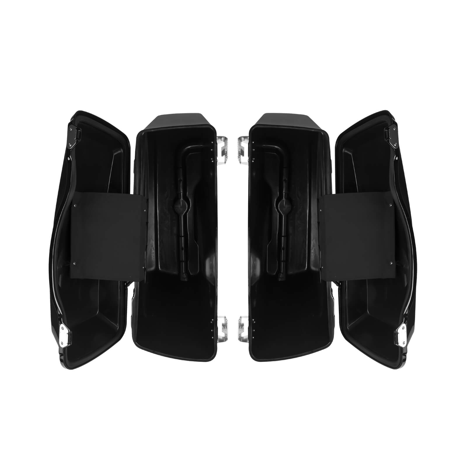 LU002001 mactions hard saddlebags trunk set touring 2000 black latch interior