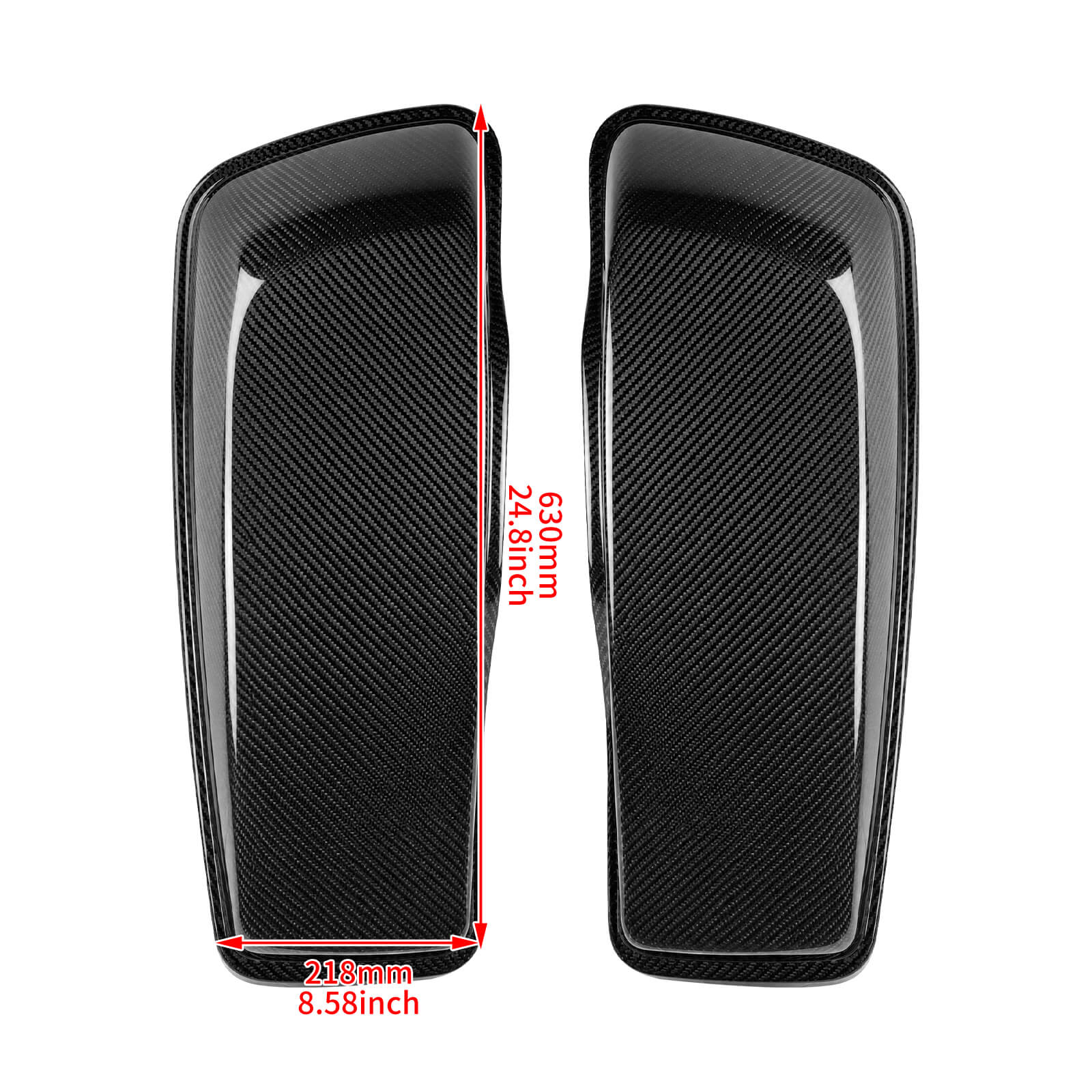 LU002801 mactions carbon fiber saddlebag lids touring 2016 black size
