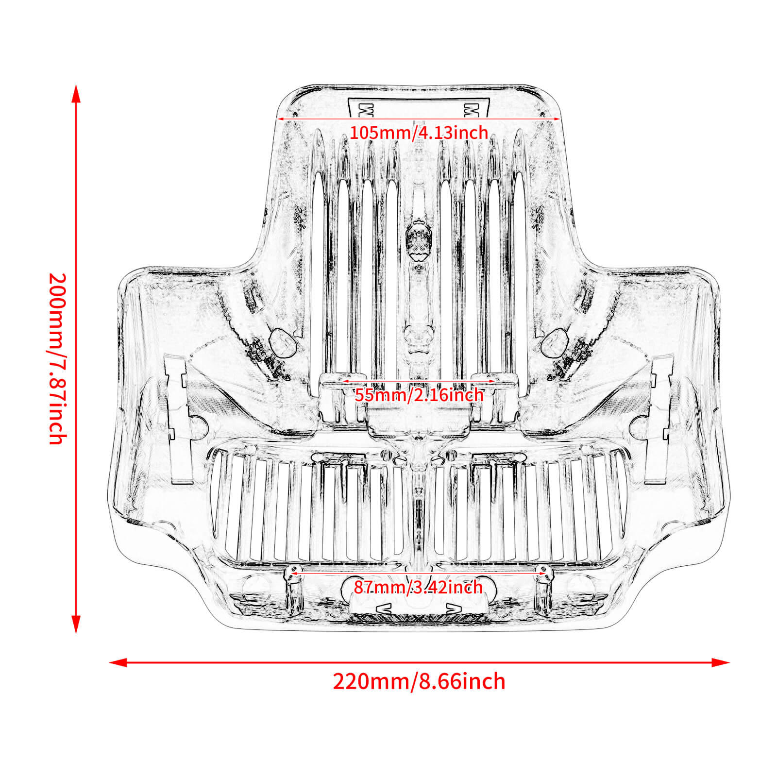 Motorcycle Oil Cooler Cover for Harley Touring Model 2011-2016 | Mactions