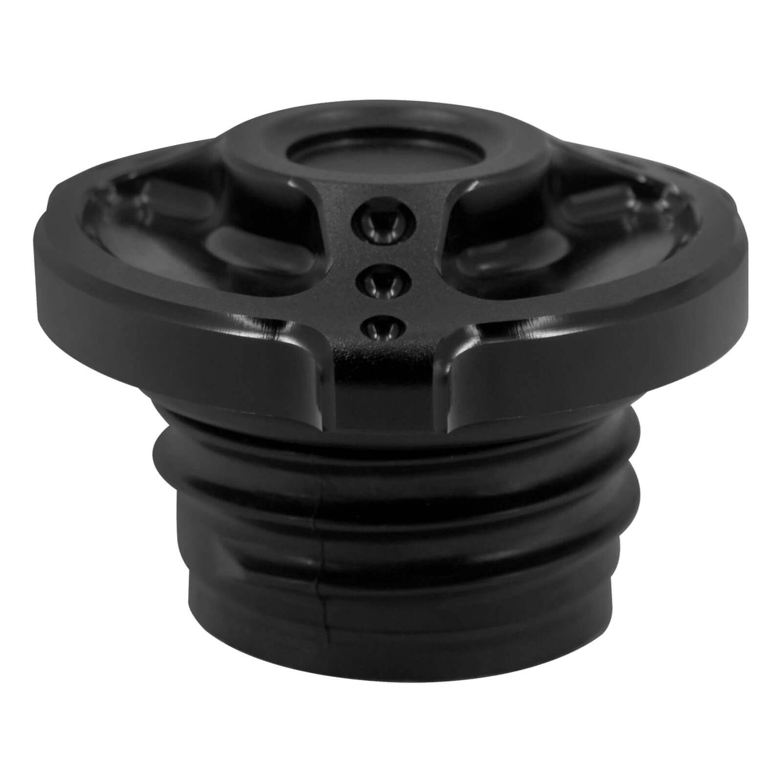 Threaded Black Gas Cap for Harley Dyna Softail Sportster '92-'24 | MActions
