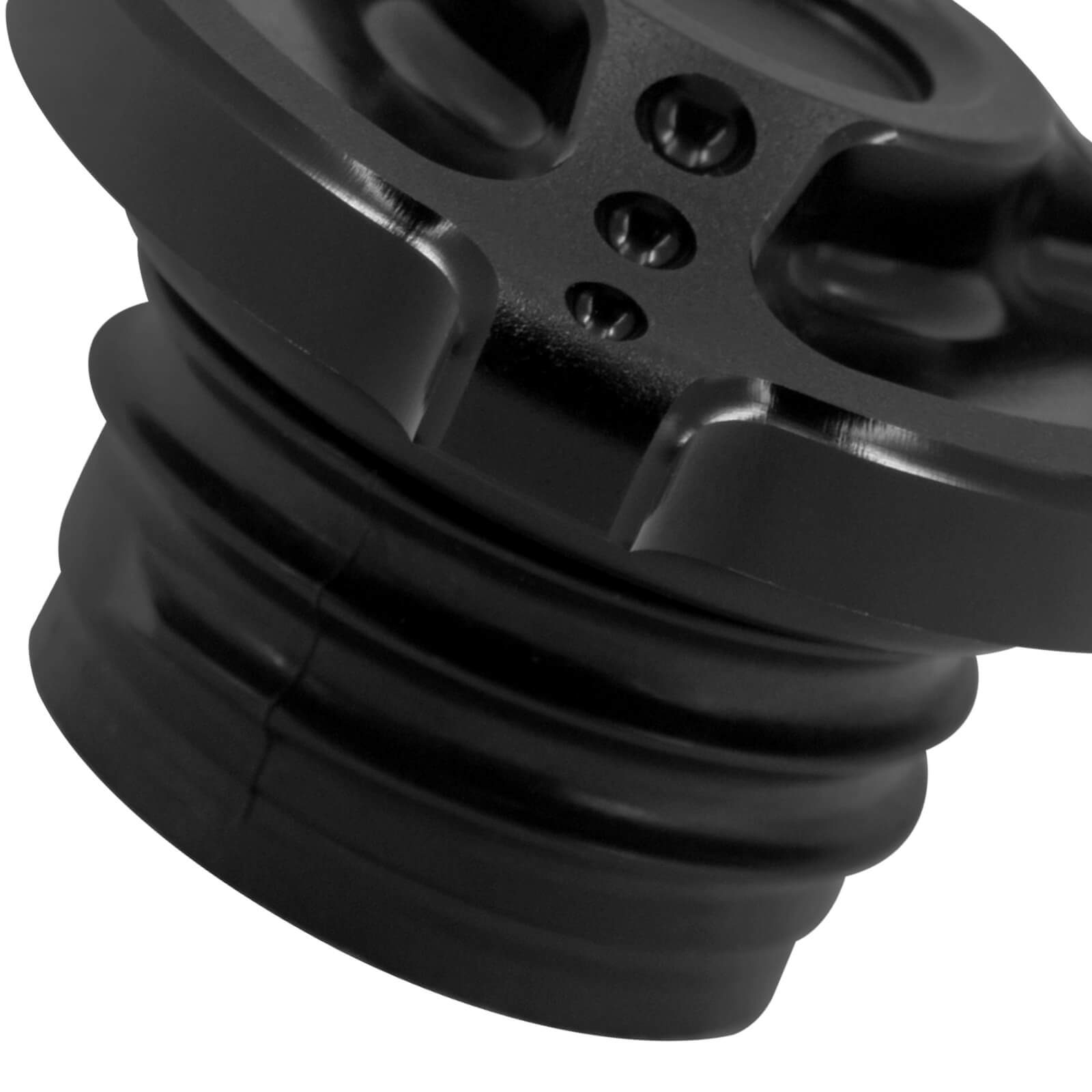 Threaded Black Gas Cap for Harley Dyna Softail Sportster '92-'24 | MActions